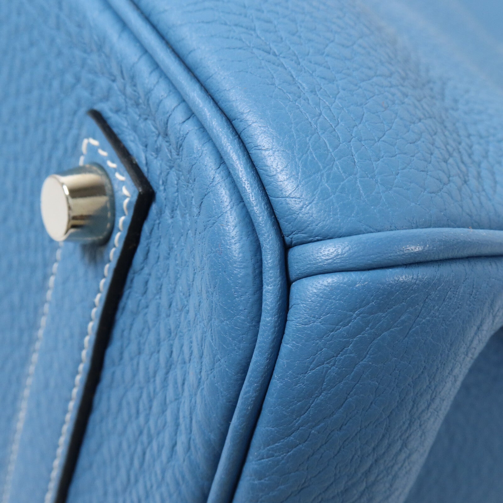 HERMES Togo皮革Birkin 35手挽袋Bleu Jean