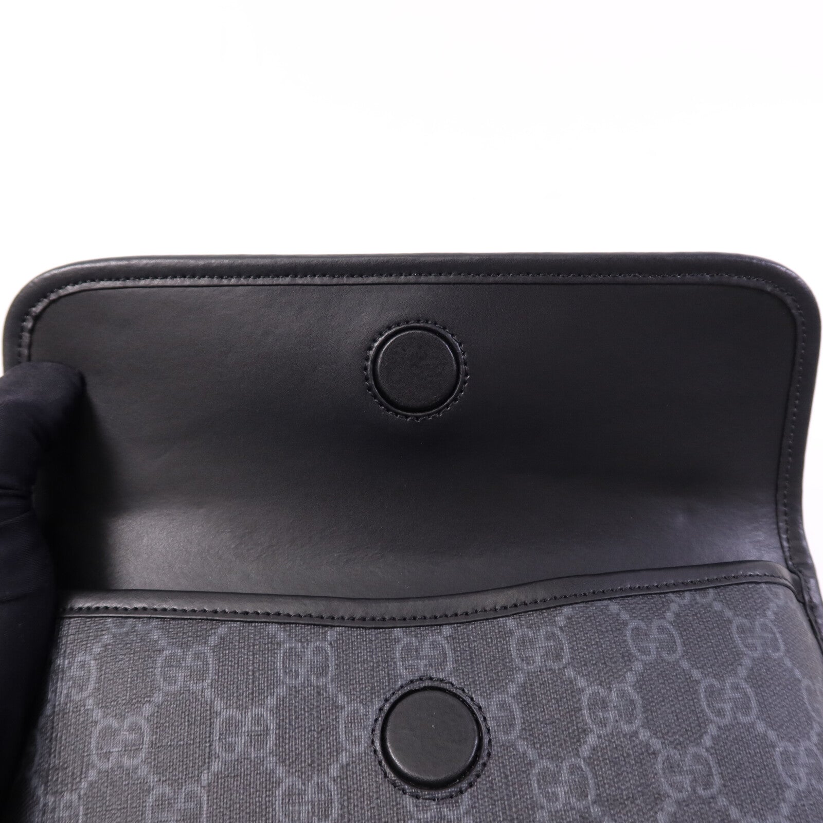 GUCCI 塗層帆布Waist Bag銀扣腰包