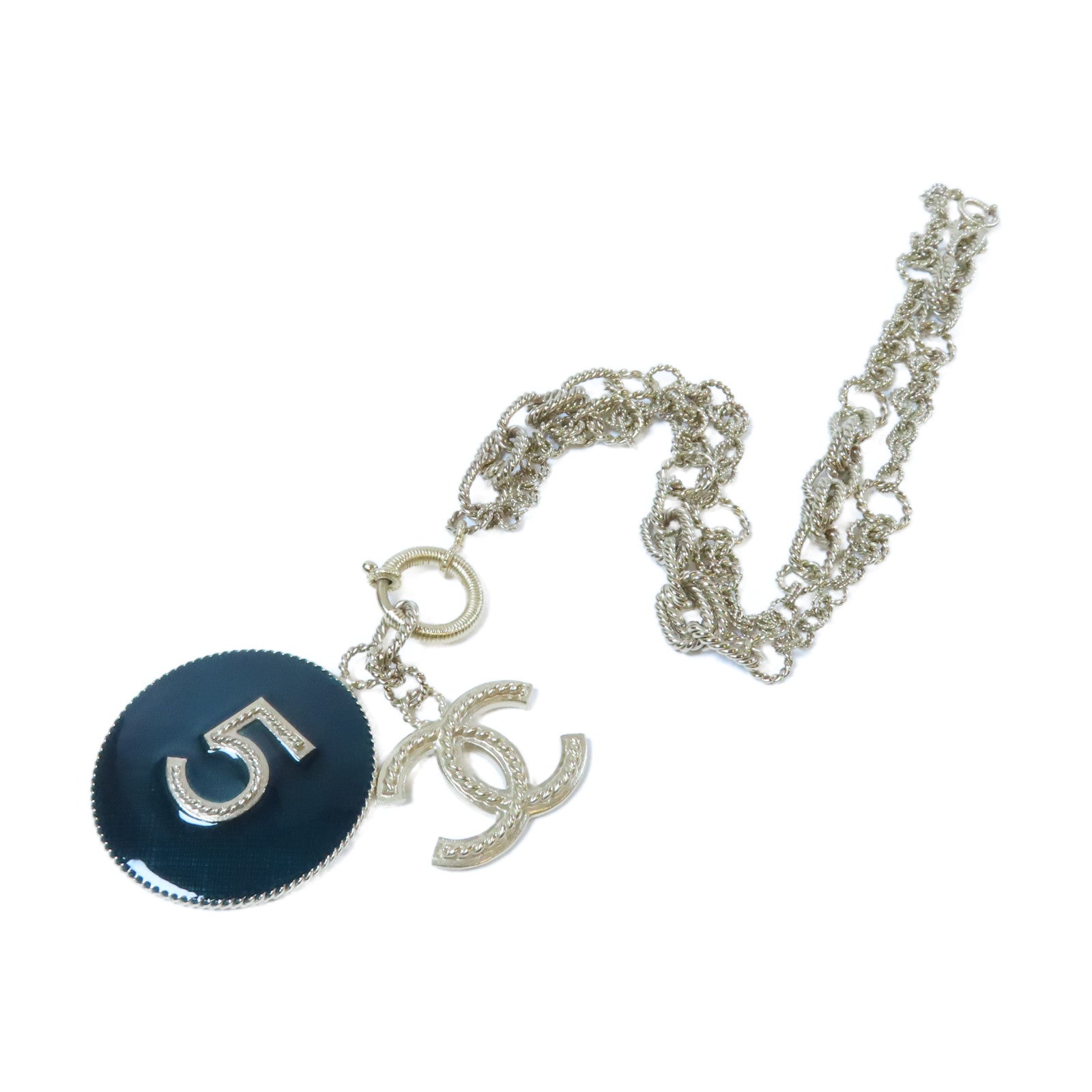 CHANEL 【激減優惠】金屬Necklace項鍊金色/綠色