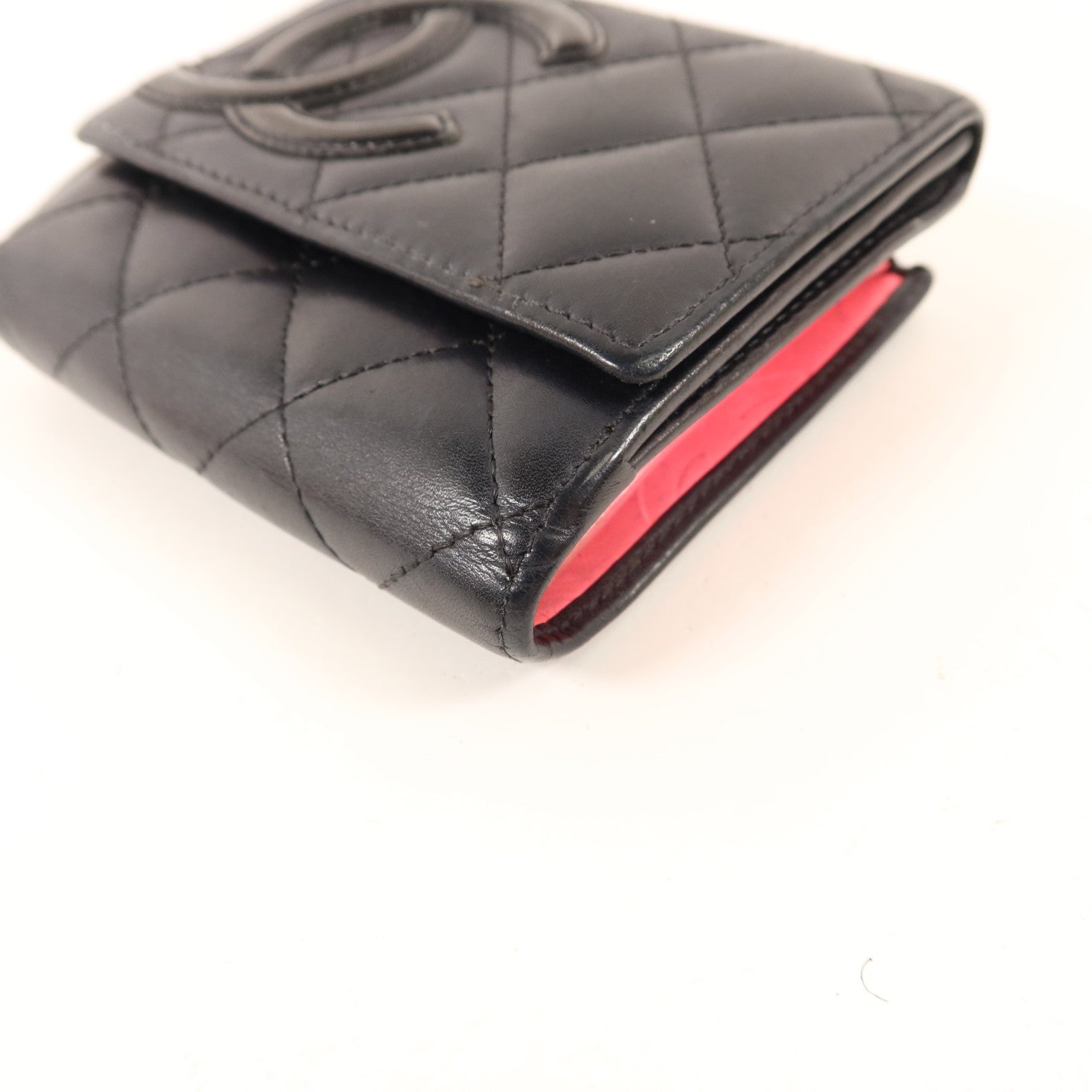 CHANEL 牛皮皮革Cambon Bifold Wallet銀扣錢包