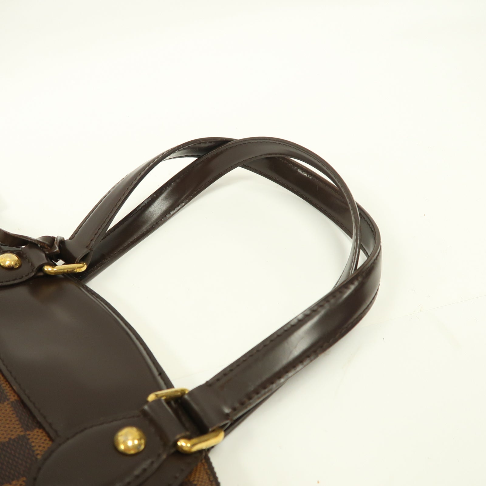 LOUIS VUITTON Damier Ebene Verona PM金扣肩背袋啡色