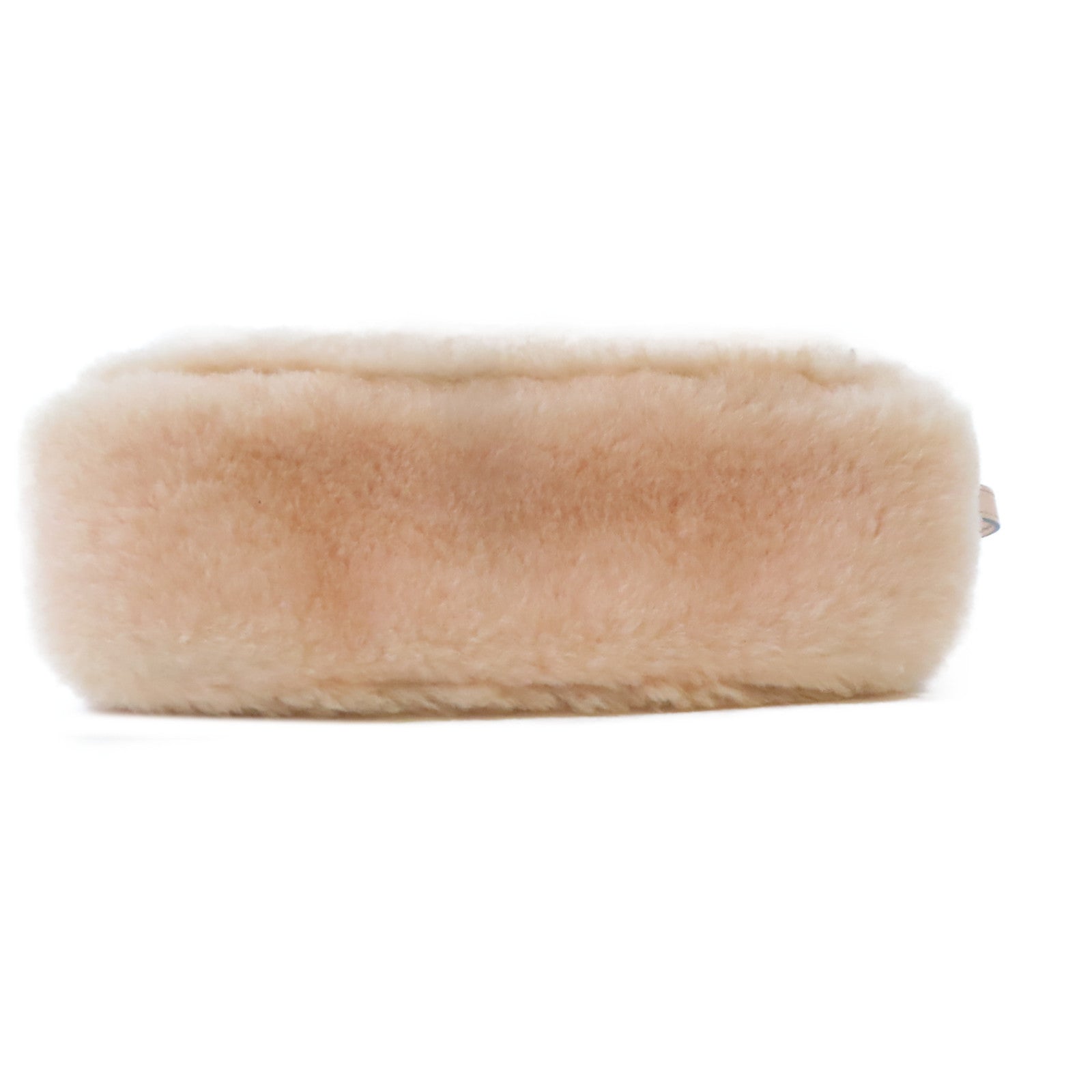 FENDI 羊毛Shoulder Bag銀扣肩背袋粉紅色