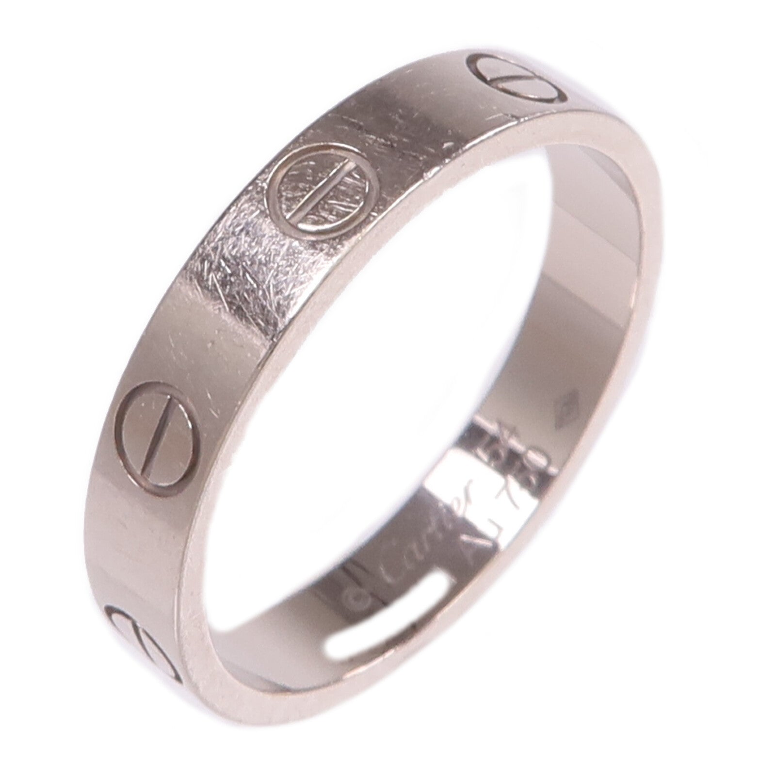 CARTIER 【激減優惠】18K白金Mini Love Ring戒指Cartier#54/US#6.75