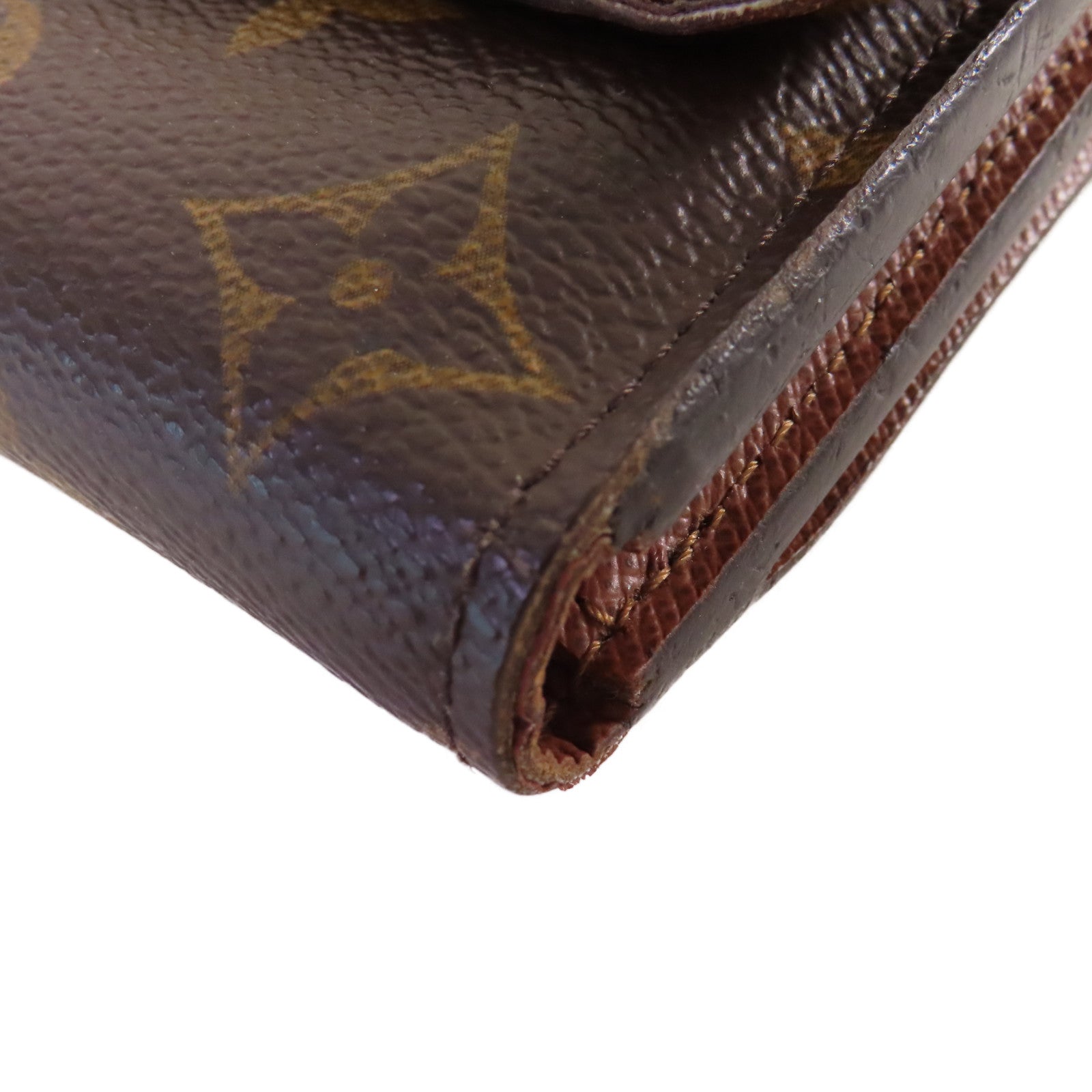 LOUIS VUITTON Monogram Short Wallet金扣短錢包啡色