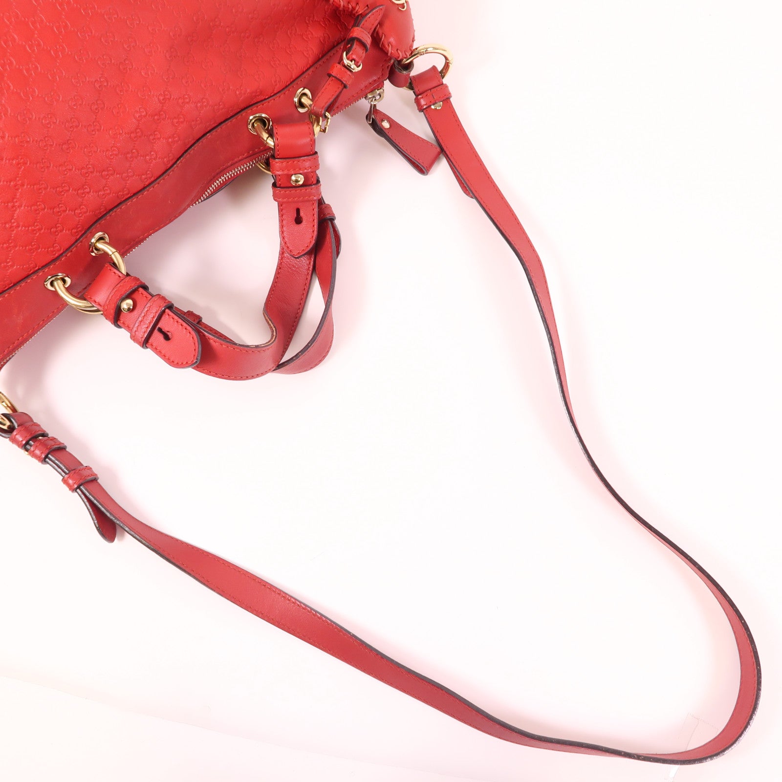 GUCCI 【萬聖節商品】牛皮皮革Guccissima Shoulder Bag金扣手挽肩背兩用袋