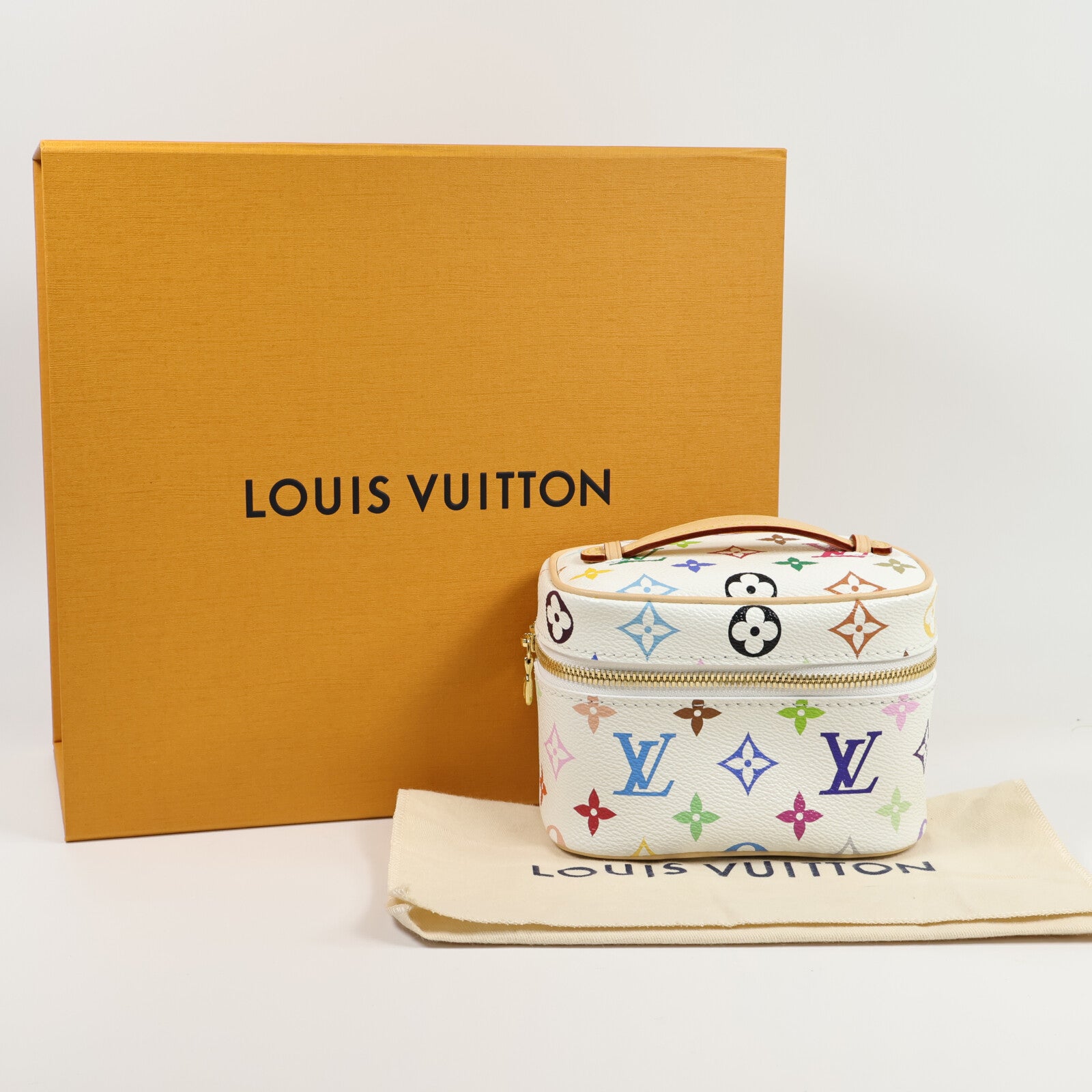 LOUIS VUITTON Monogram Multicolore LV x TM Nice Nano手挽袋