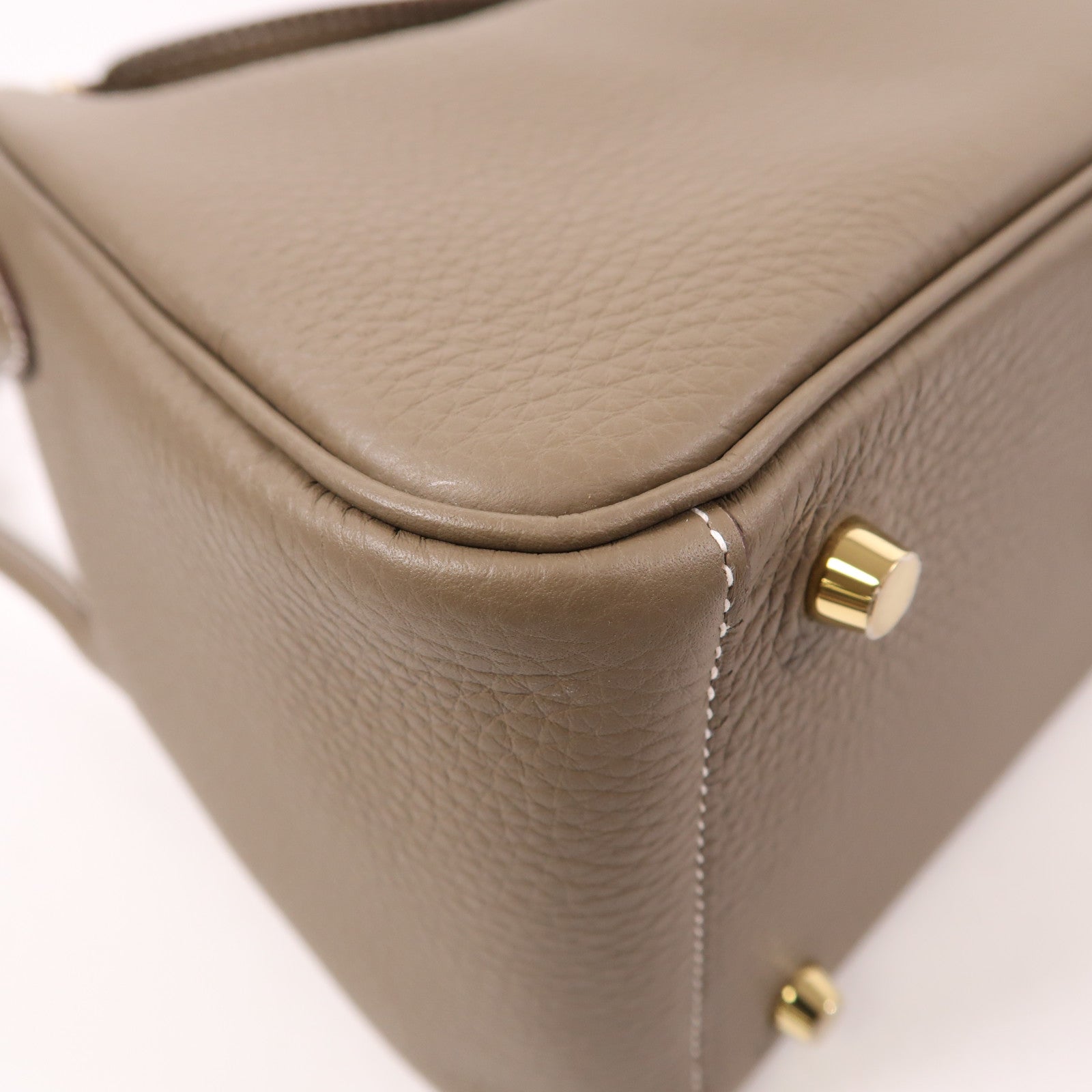 HERMES Clemence皮革Lindy 26金扣手挽肩背兩用袋