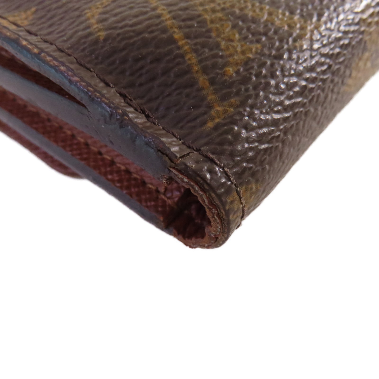 LOUIS VUITTON Monogram Short Wallet金扣短錢包啡色