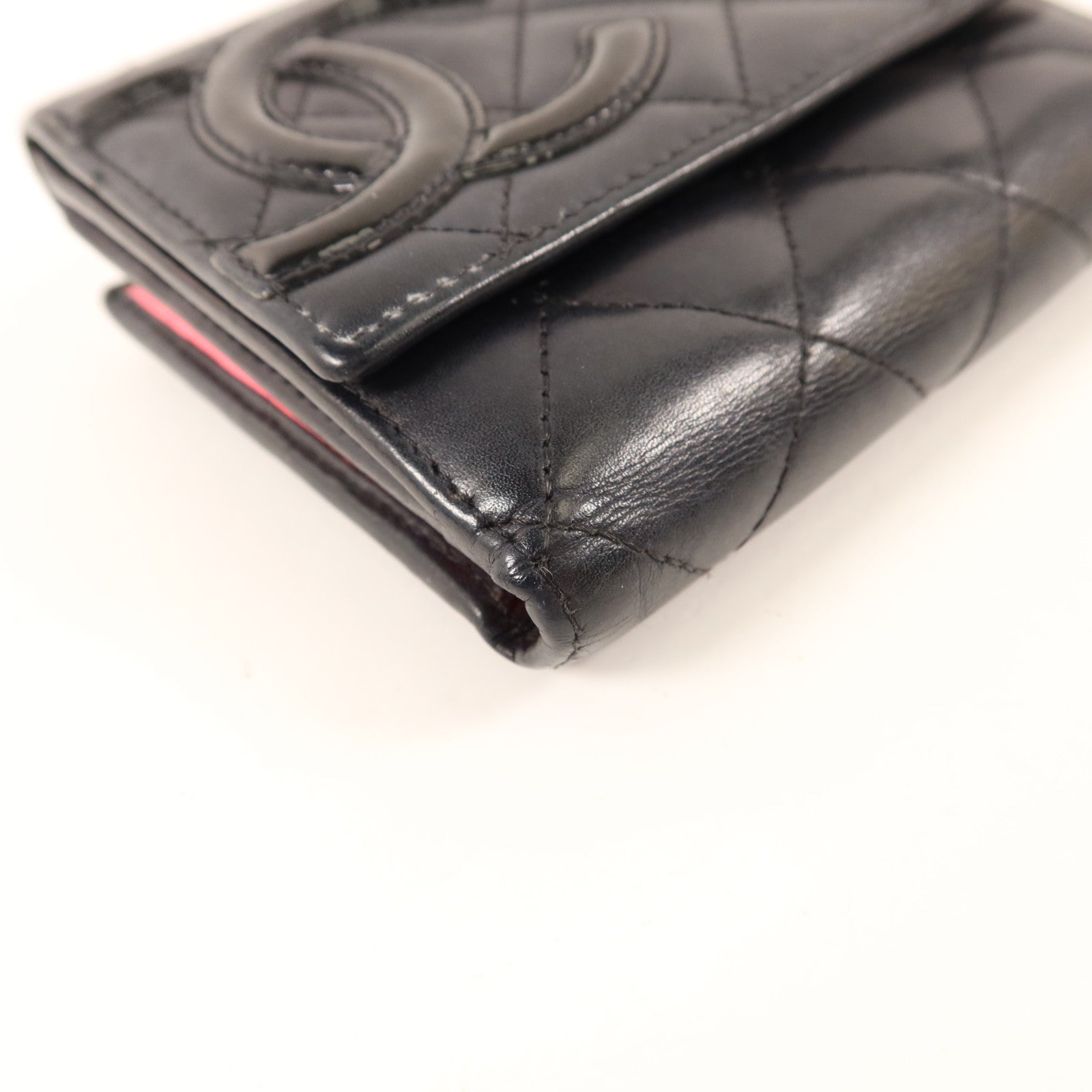 CHANEL 牛皮皮革Cambon Bifold Wallet銀扣錢包