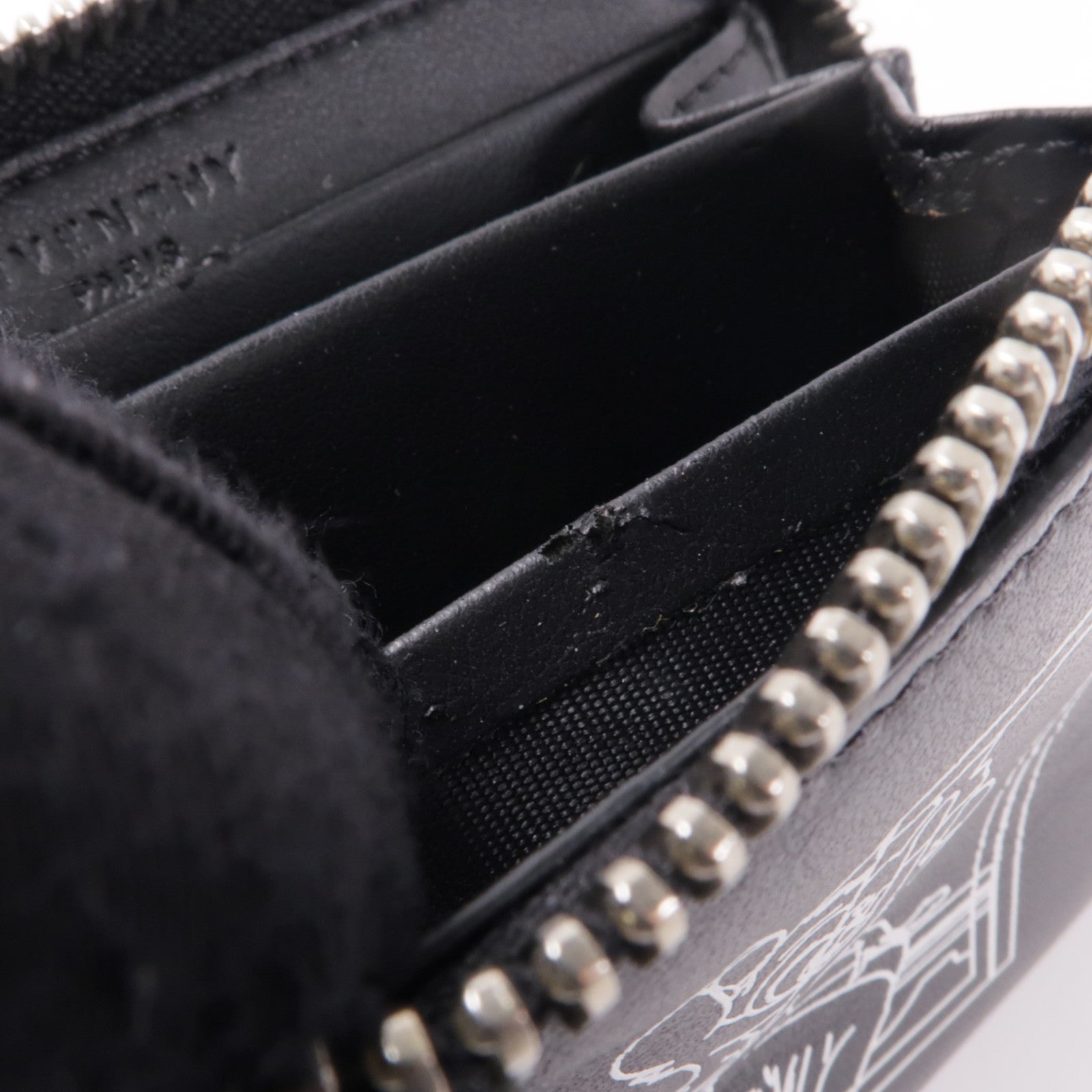 GIVENCHY 牛皮皮革Card/Coin Case銀扣零錢包/卡片套