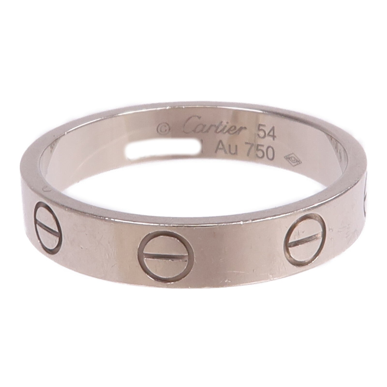 CARTIER 【激減優惠】18K白金Mini Love Ring戒指Cartier#54/US#6.75