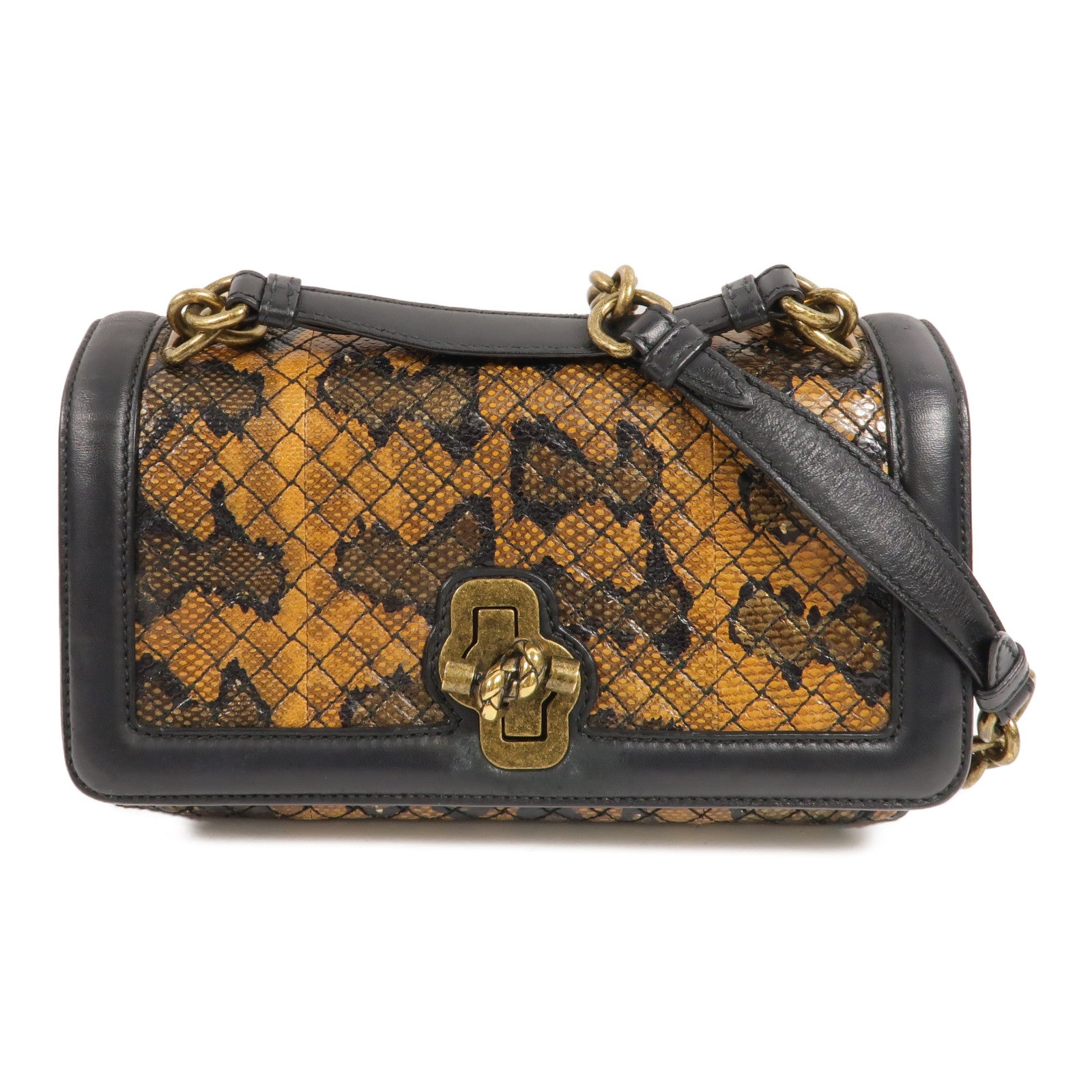 BOTTEGA VENETA 牛皮皮革/蛇皮皮革Olimpia Knot手挽肩背兩用袋