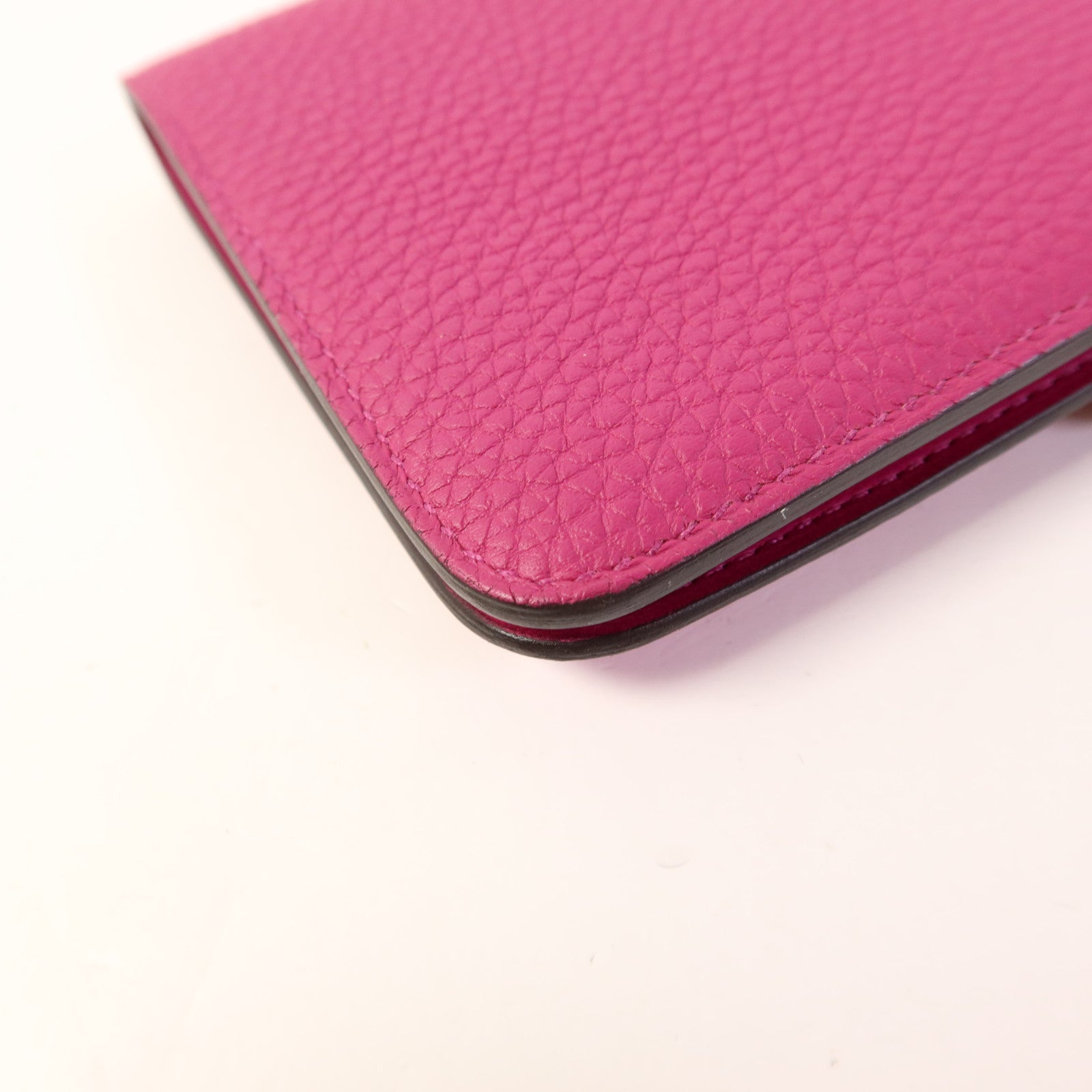 HERMES 【激減優惠】Evercolor皮革Dogon Compact Wallet銀扣錢包