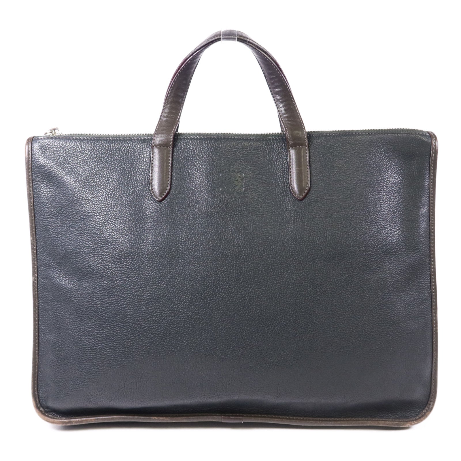 LOEWE 牛皮皮革Handbag銀扣手挽袋