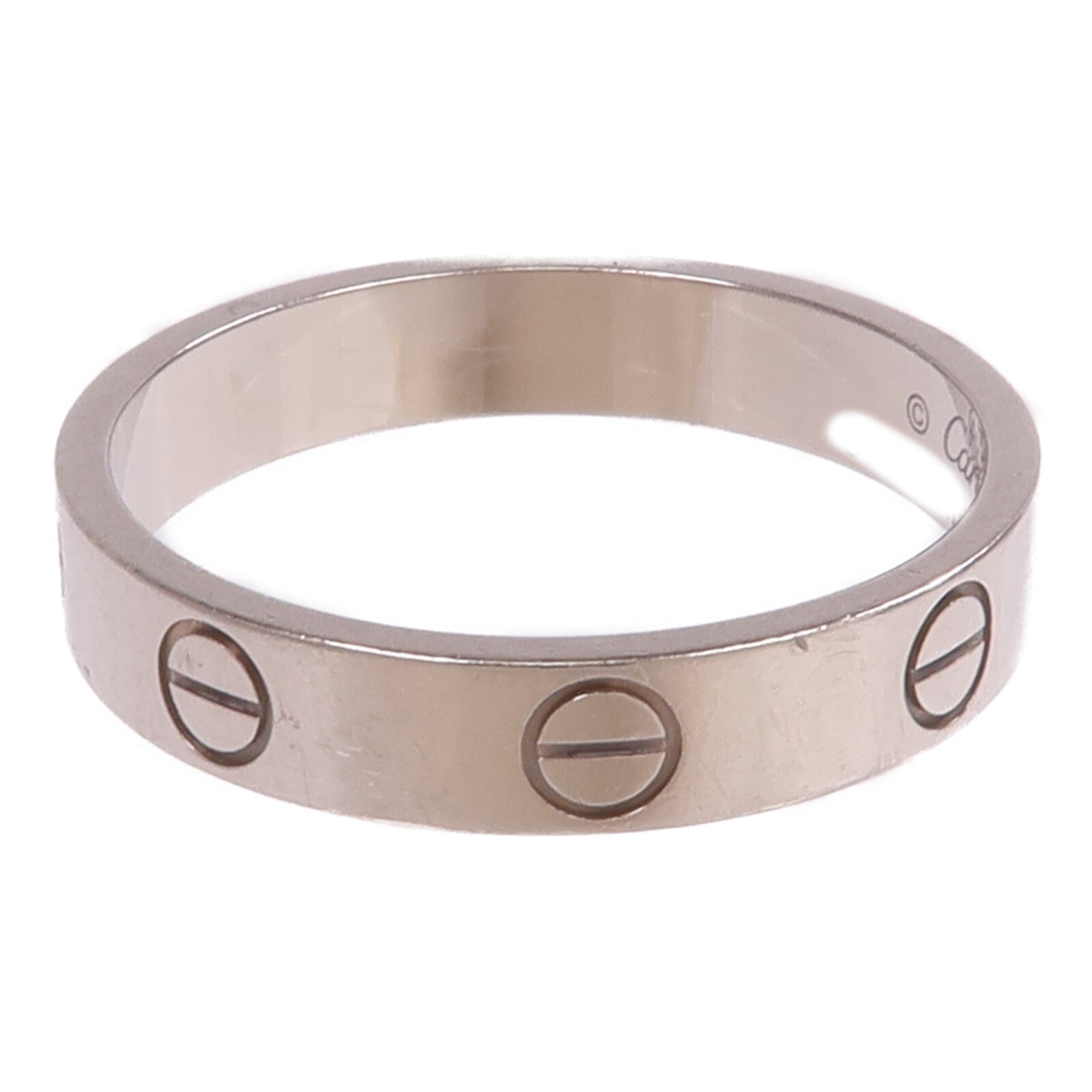 CARTIER 【激減優惠】18K白金Mini Love Ring戒指Cartier#54/US#6.75