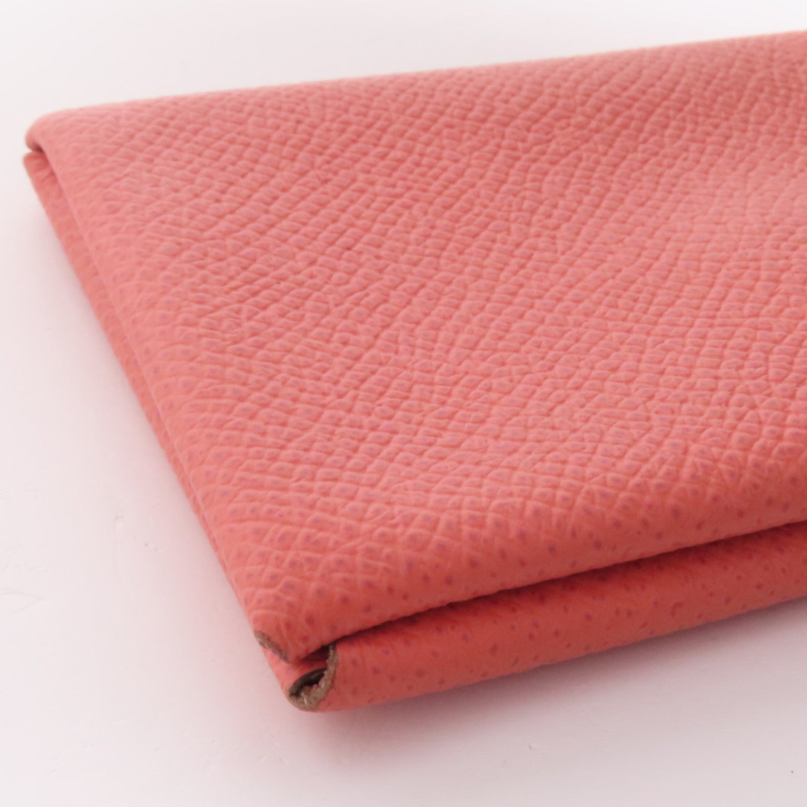 HERMES Epsom皮革Calvi銀扣卡片套