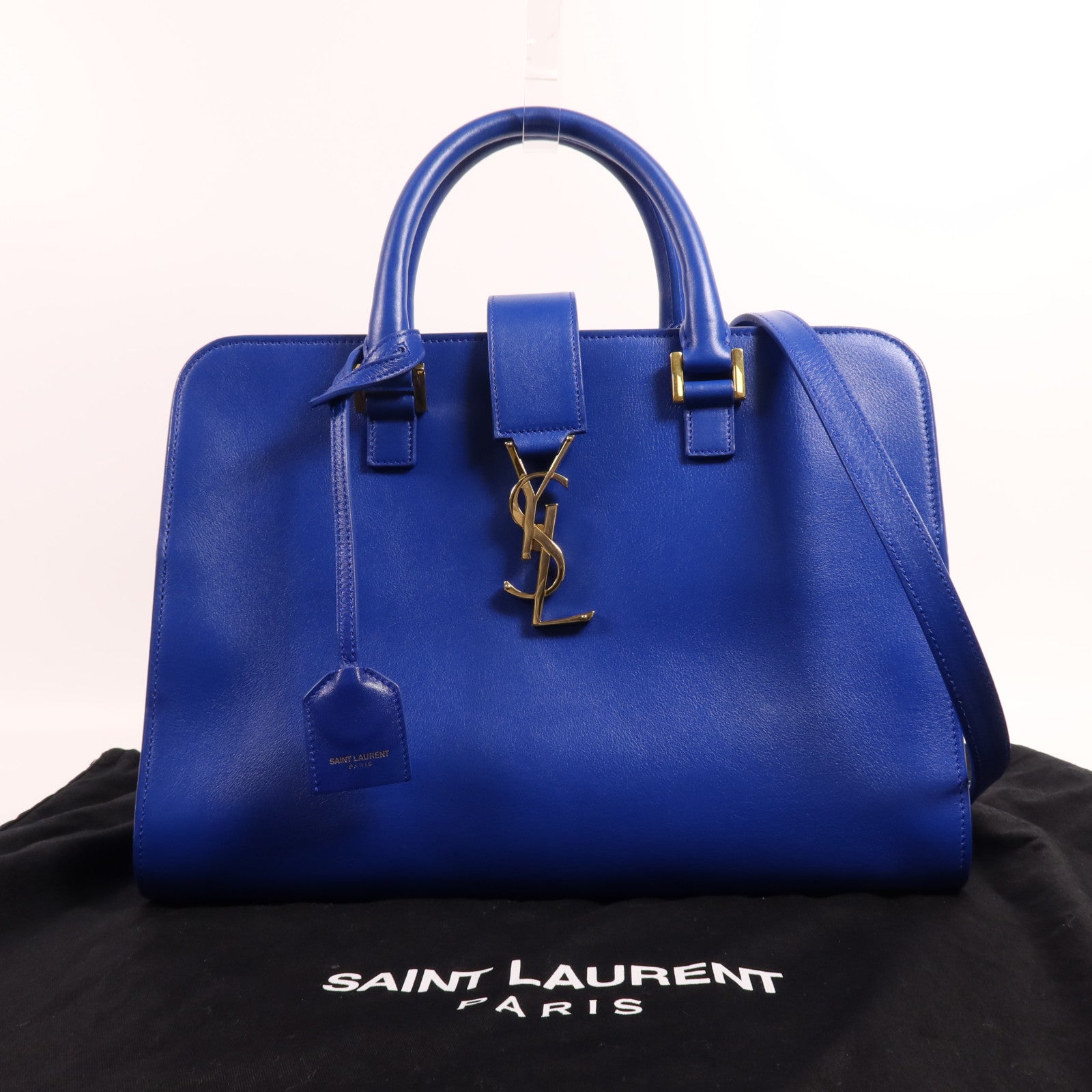SAINT LAURENT 牛皮皮革Small Cabas金扣手挽肩背兩用袋
