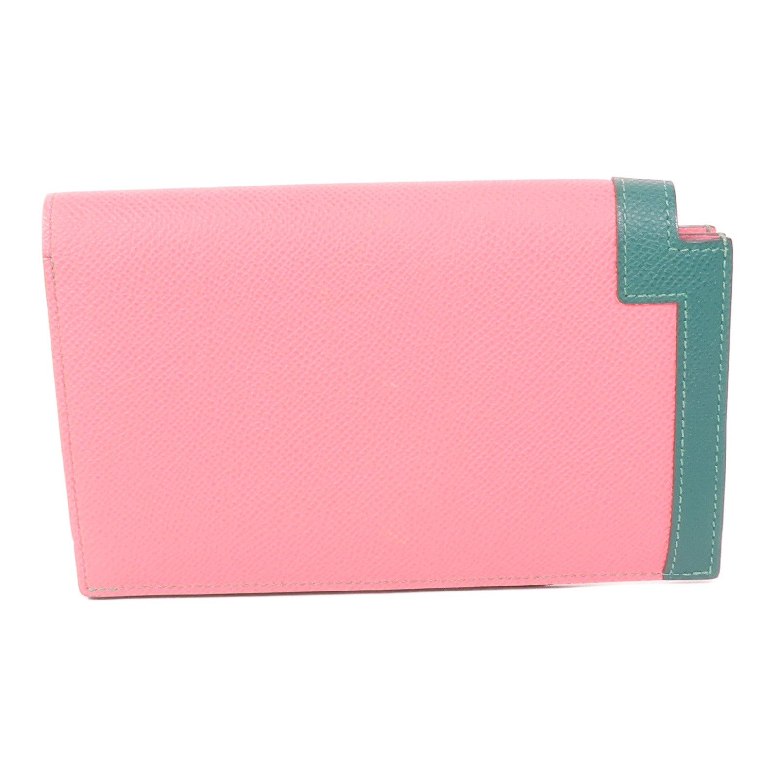 HERMES PHW Camail Long Wallet Veau Epsom Leather Rose Azalee