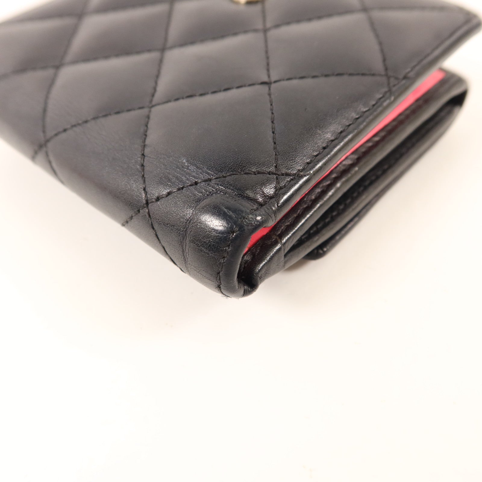 CHANEL 牛皮皮革Cambon Bifold Wallet銀扣錢包