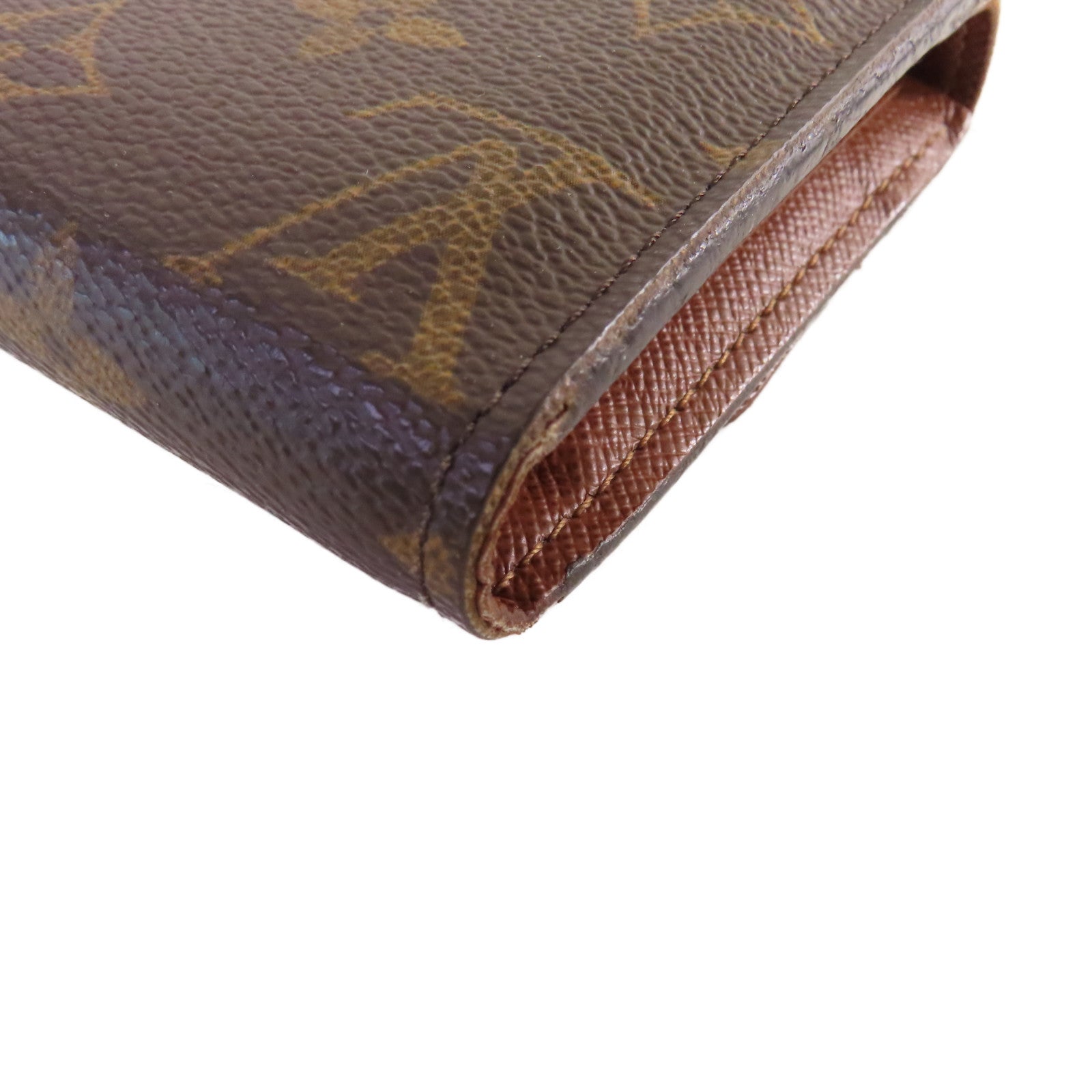 LOUIS VUITTON Monogram Short Wallet金扣短錢包啡色