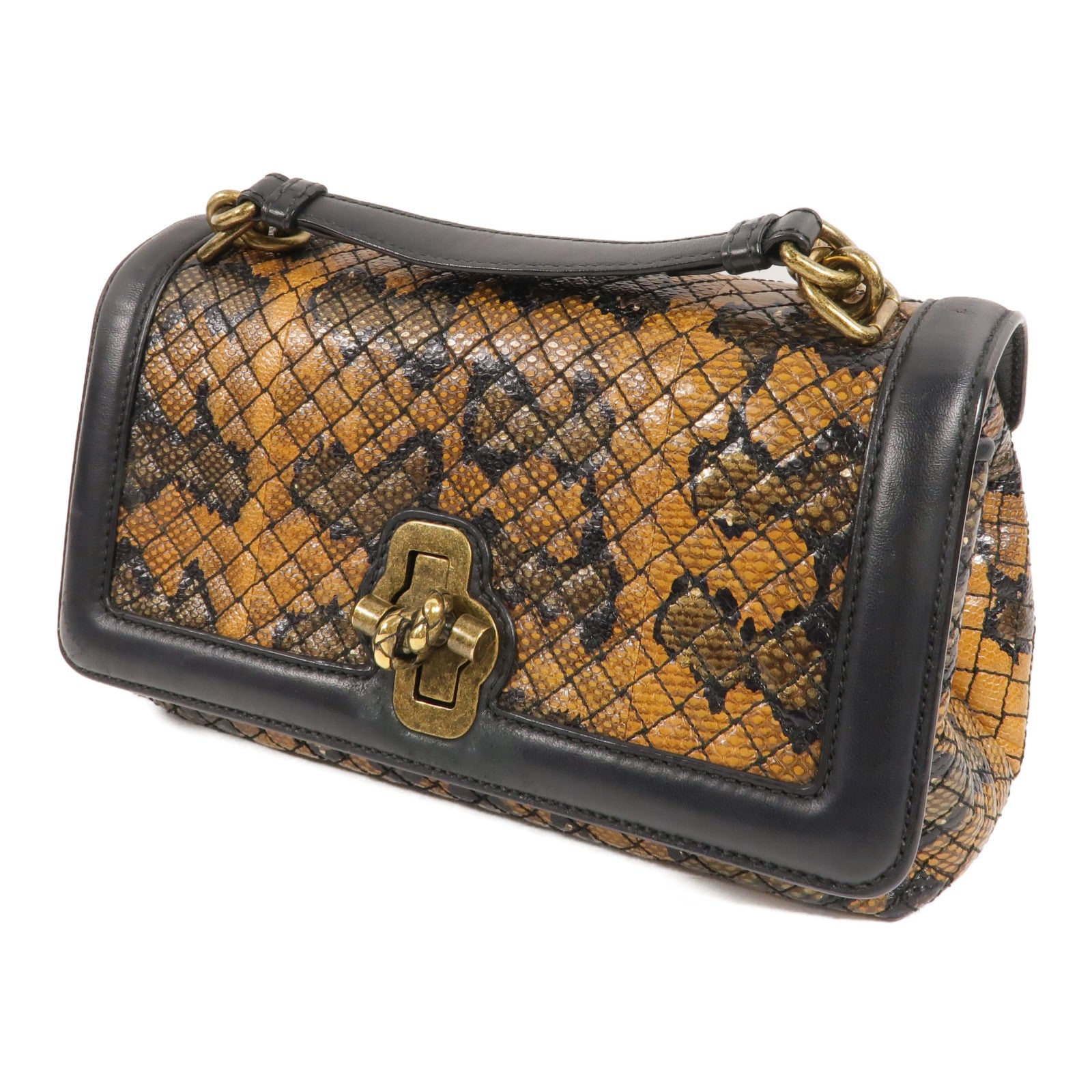 BOTTEGA VENETA 牛皮皮革/蛇皮皮革Olimpia Knot手挽肩背兩用袋