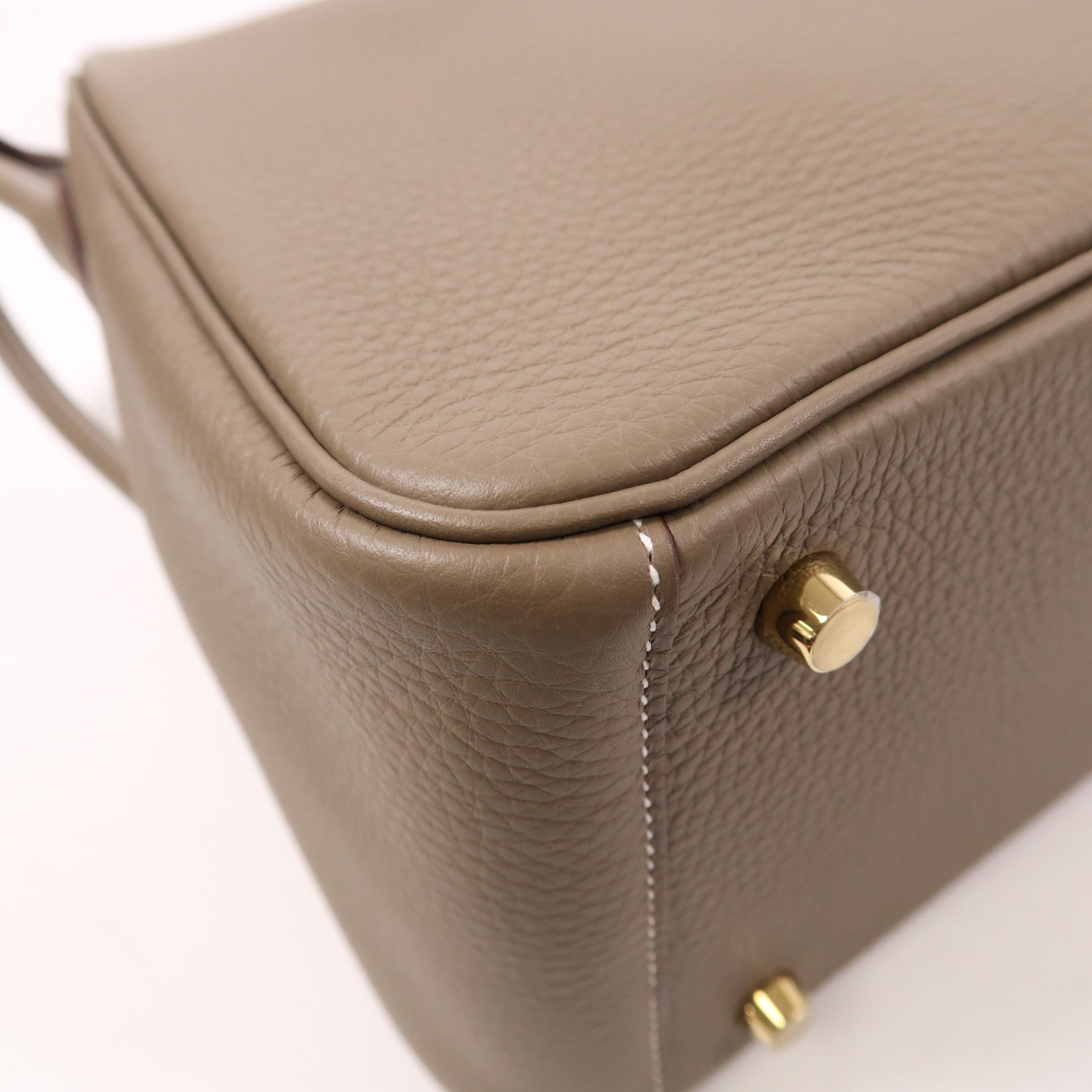 HERMES Clemence皮革Lindy 26金扣手挽肩背兩用袋