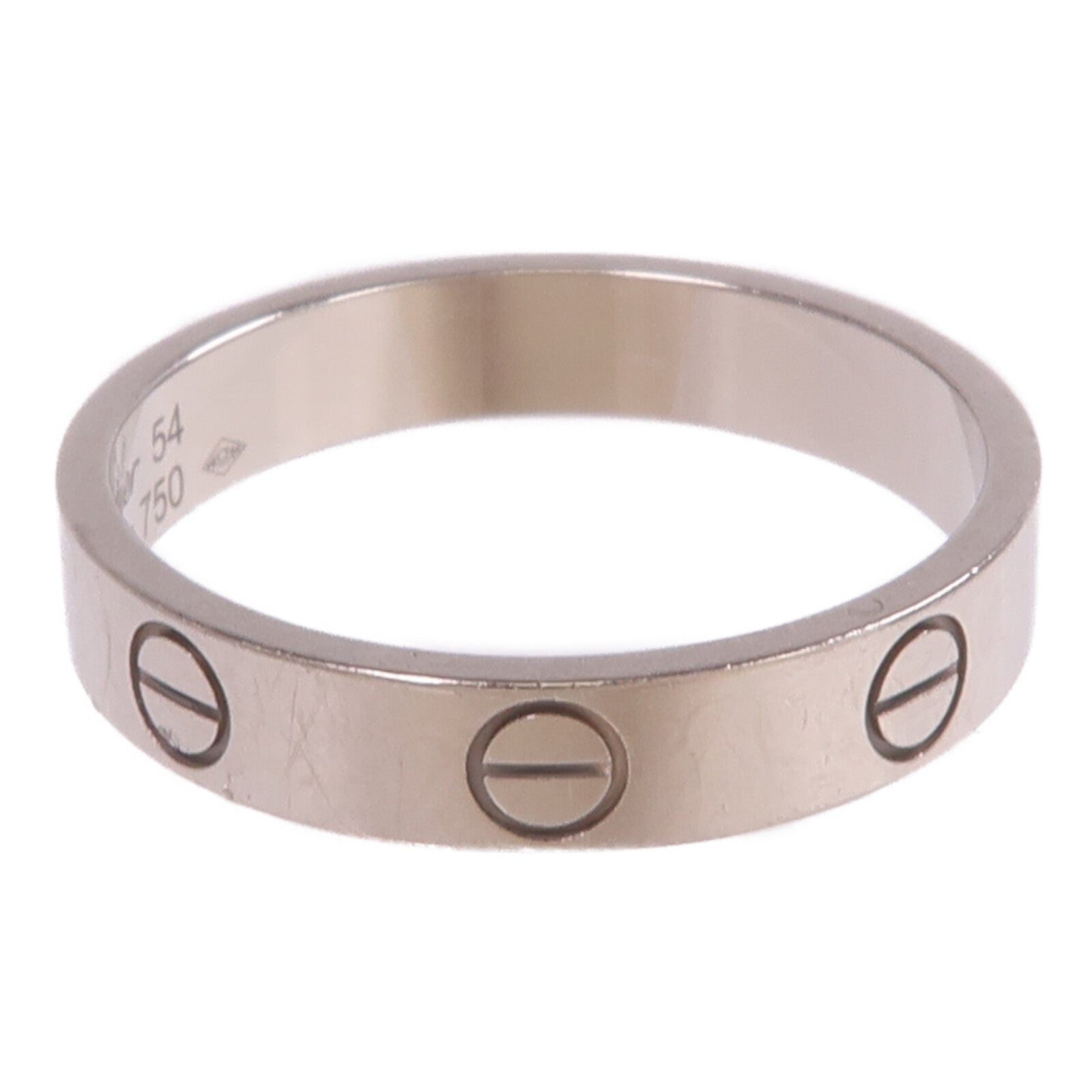CARTIER 【激減優惠】18K白金Mini Love Ring戒指Cartier#54/US#6.75