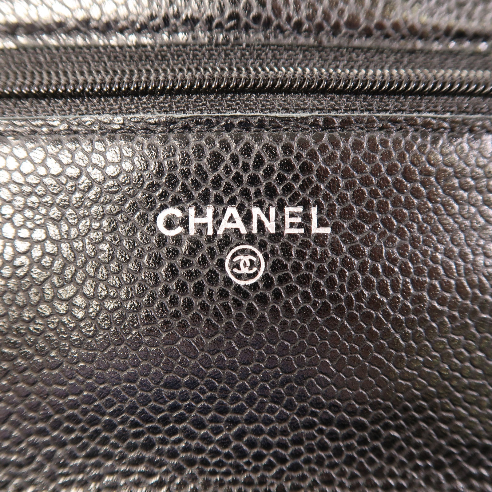 CHANEL 牛皮皮革WOC Wallet On Chain銀扣鏈帶肩背袋