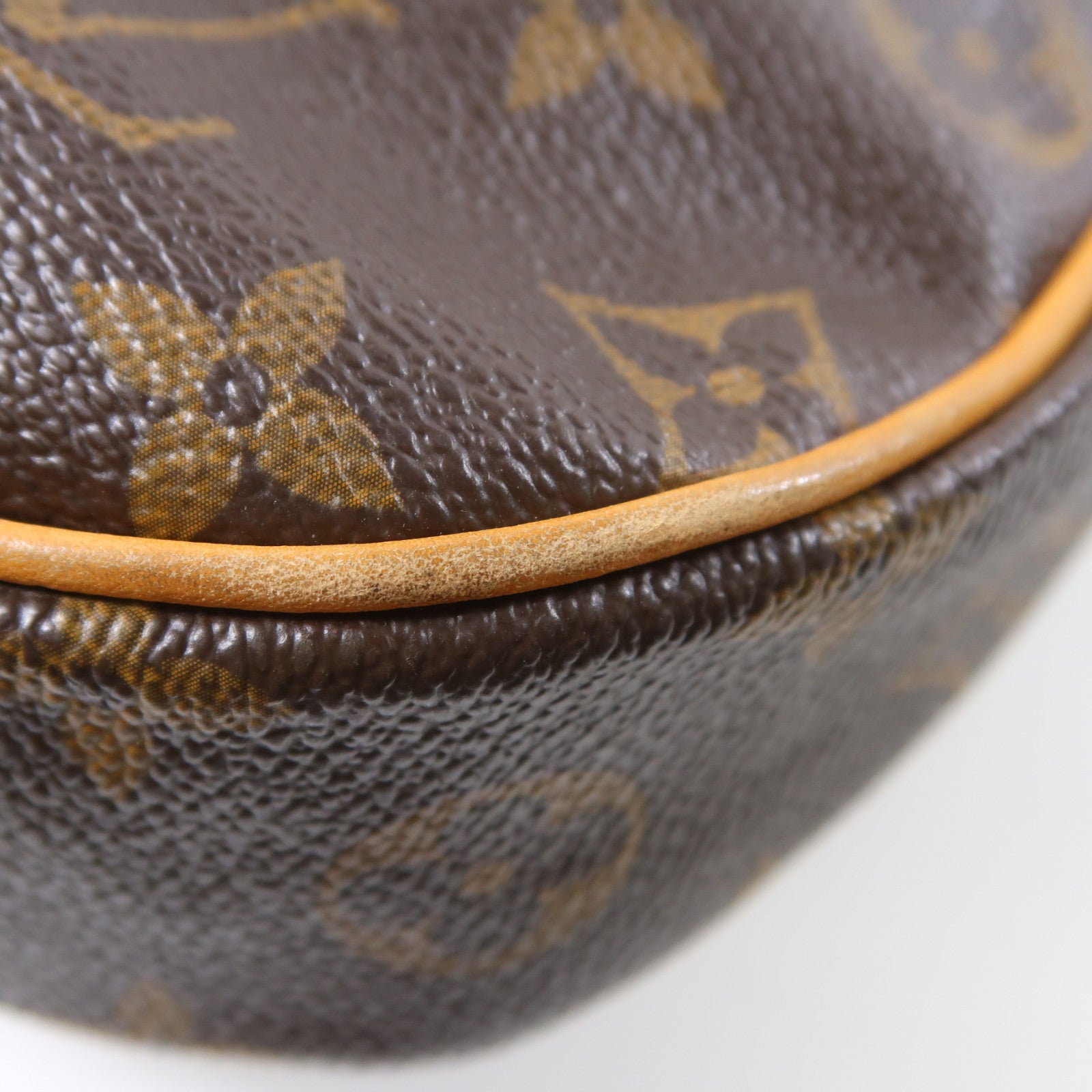 LOUIS VUITTON Monogram Odeon PM金扣肩背袋啡色