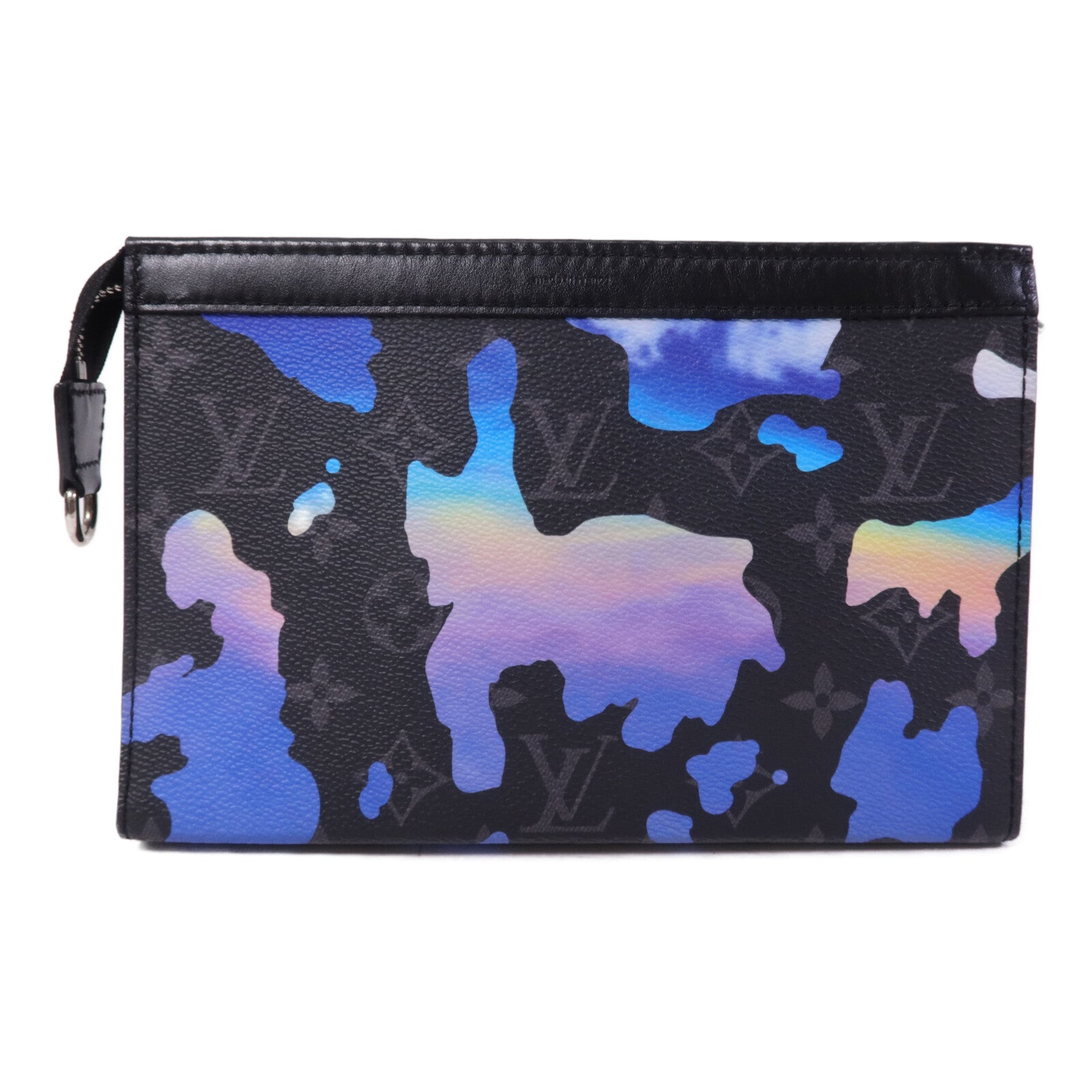 LOUIS VUITTON Monogram Eclipse Gaston Wearable Wallet銀扣肩背袋