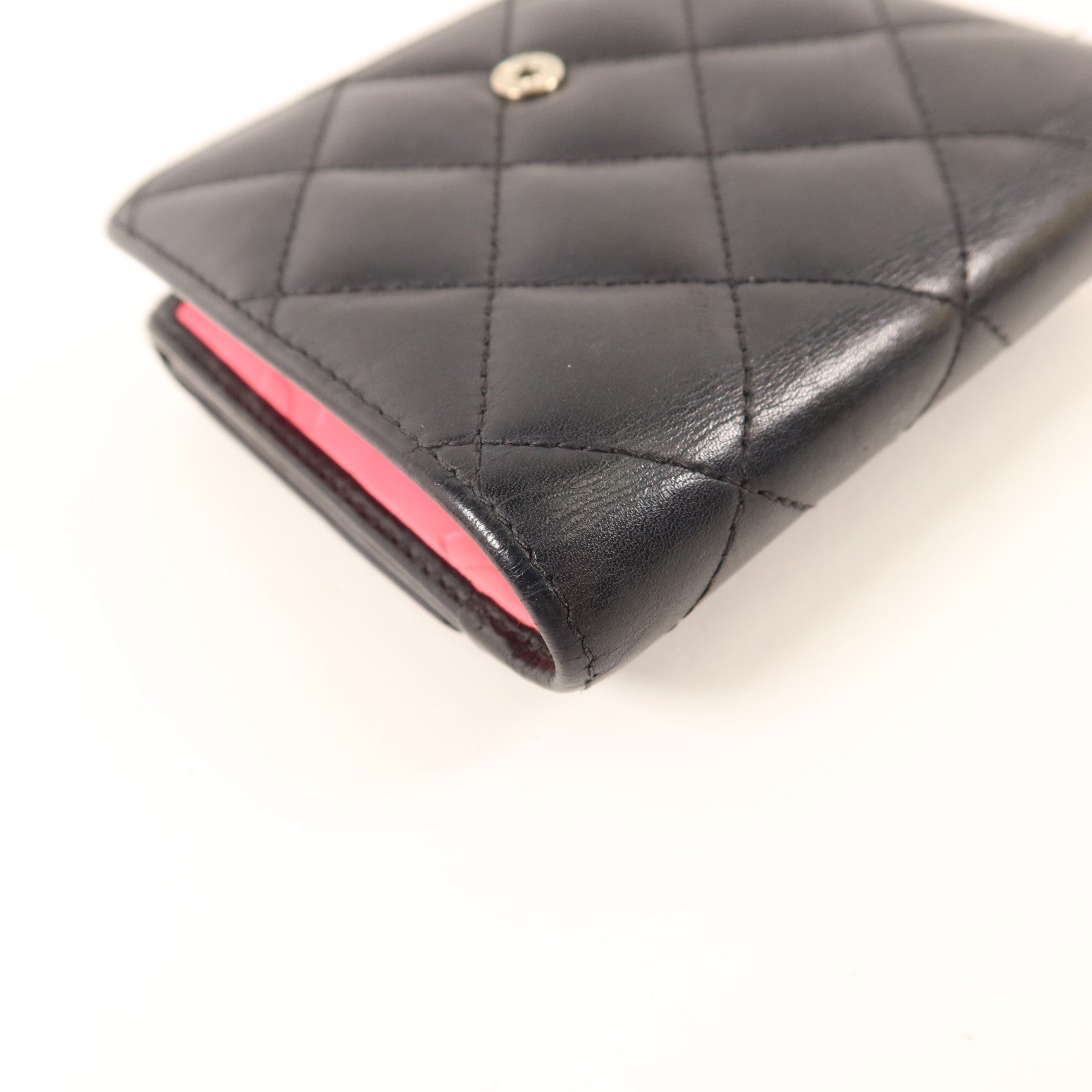 CHANEL 牛皮皮革Cambon Bifold Wallet銀扣錢包