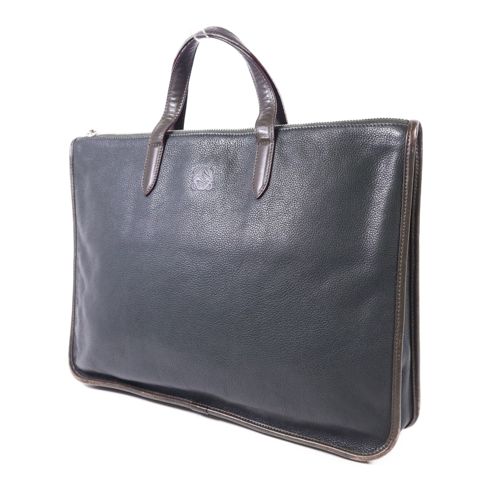 LOEWE 牛皮皮革Handbag銀扣手挽袋