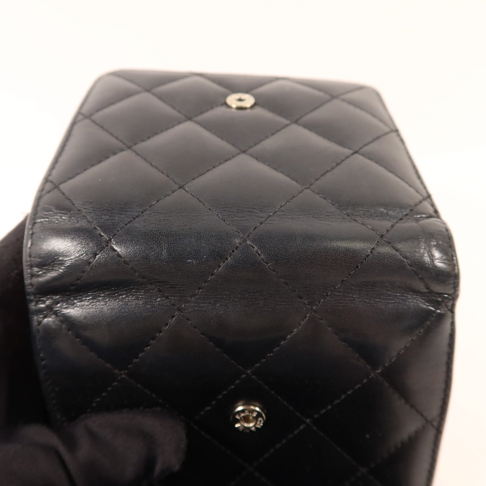 CHANEL 牛皮皮革Cambon Bifold Wallet銀扣錢包