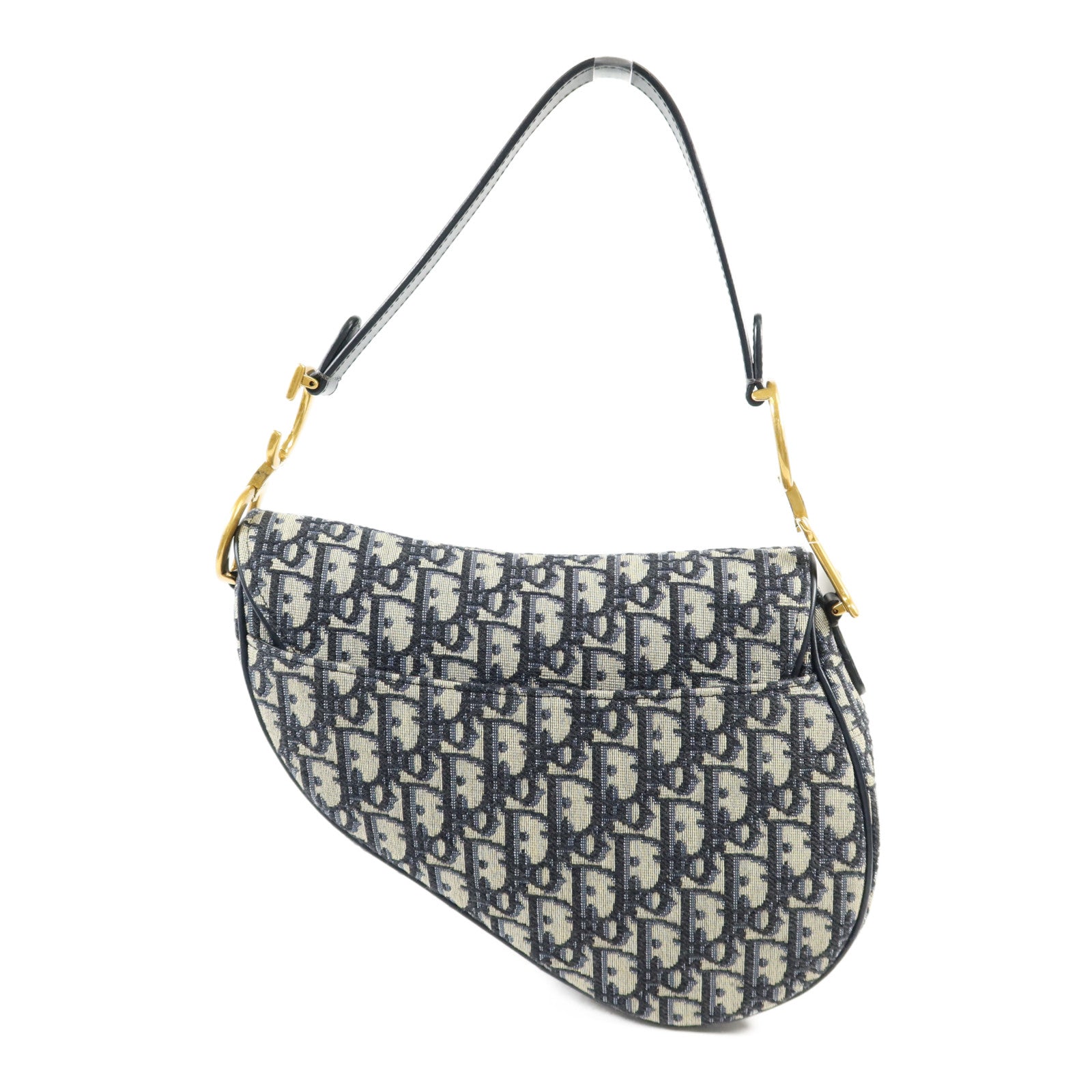 Dior 帆布Saddle金扣手挽肩背兩用袋