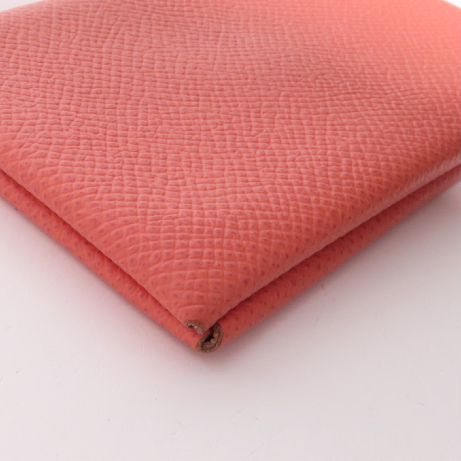 HERMES Epsom皮革Calvi銀扣卡片套