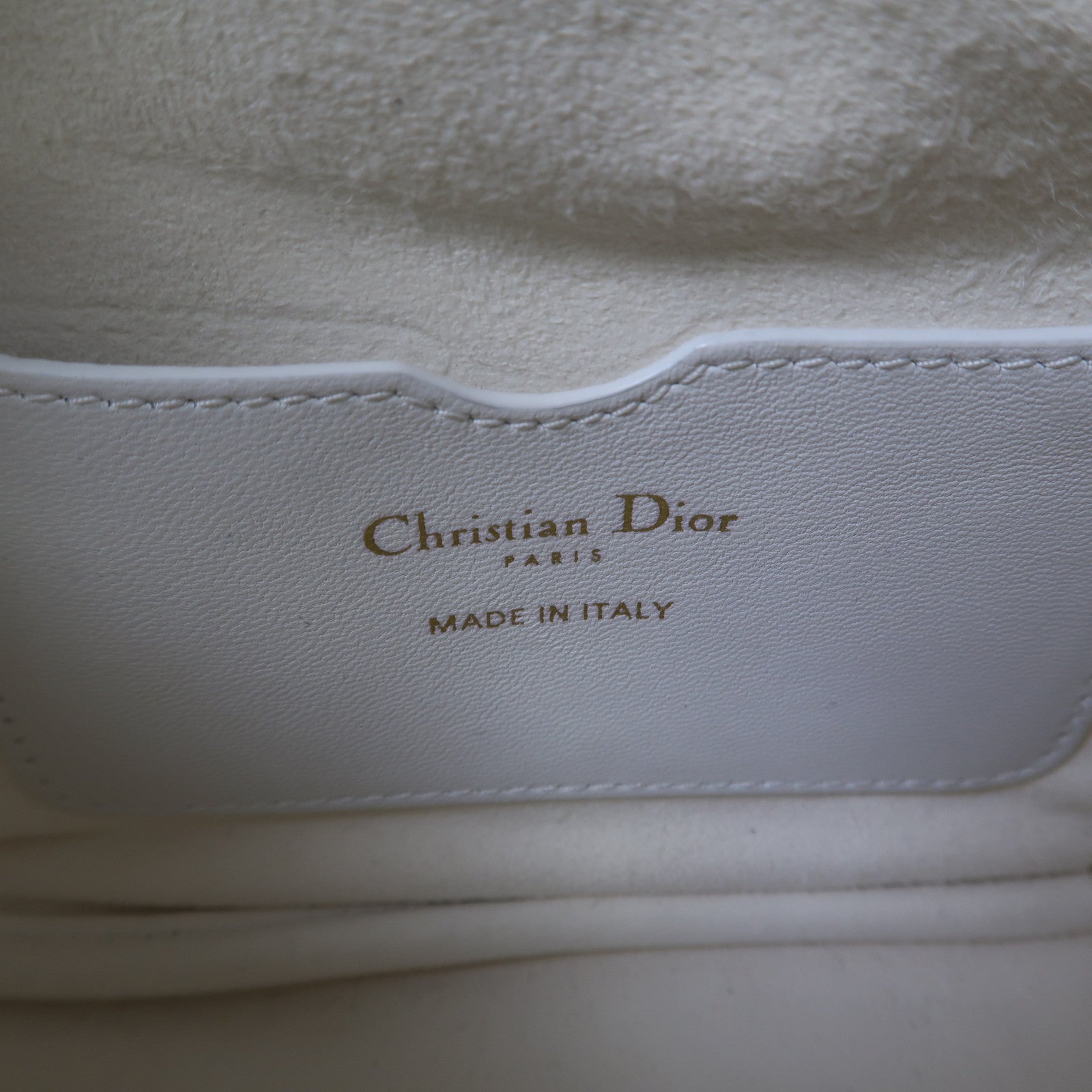 Dior 羊皮皮革Vibe Hobo金扣手挽肩背兩用袋白色