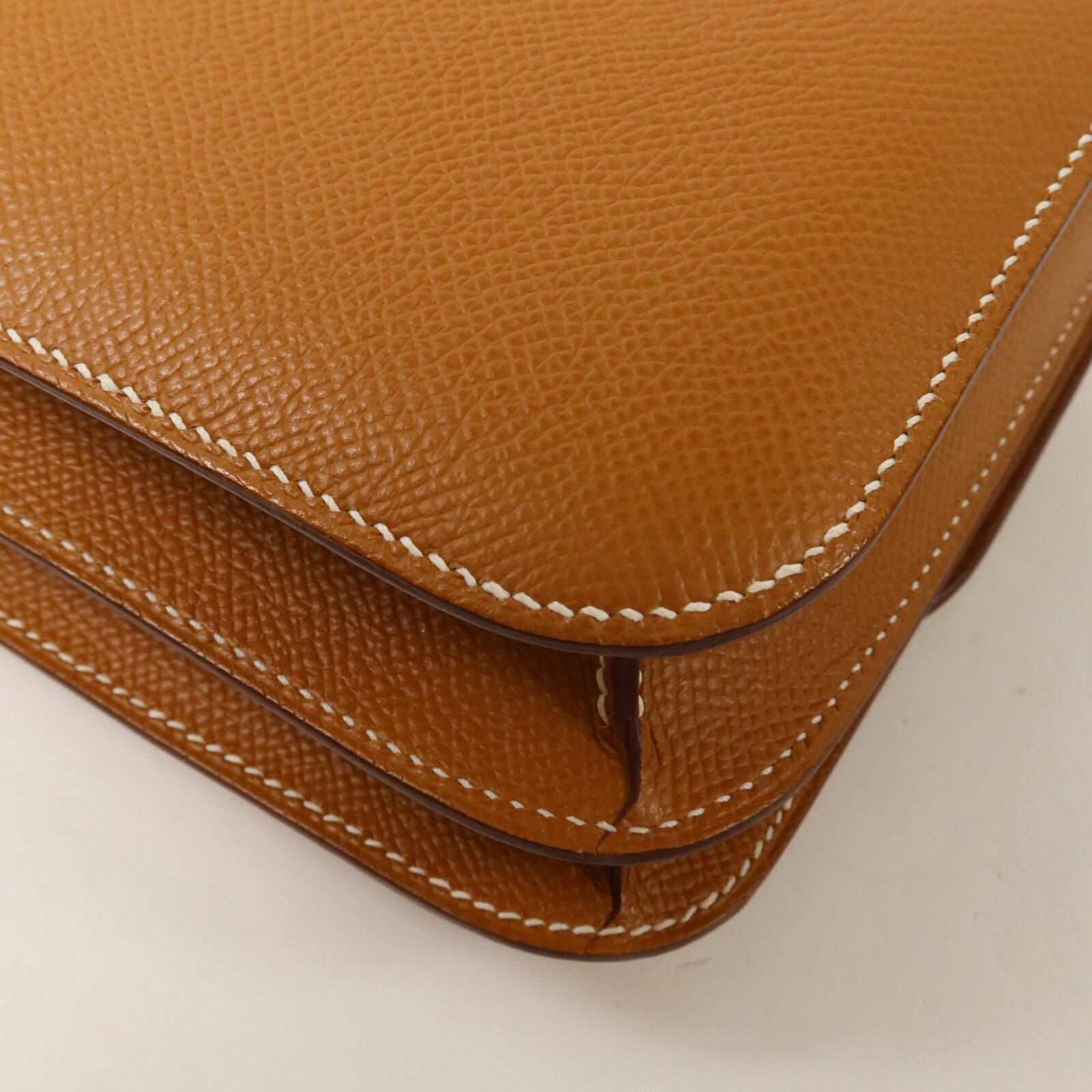 HERMES Epsom皮革Constance Mini肩背袋Gold