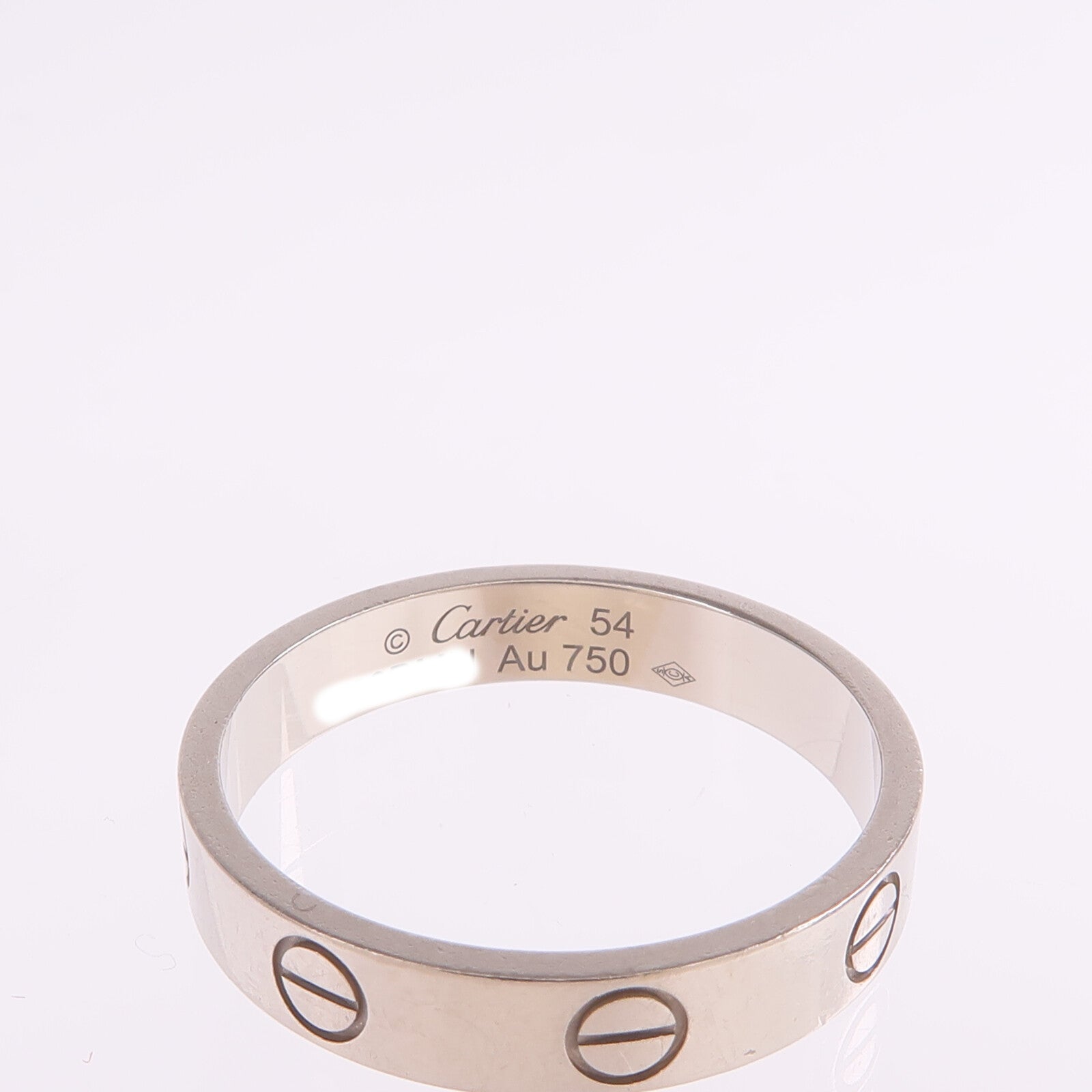 CARTIER 【激減優惠】18K白金Mini Love Ring戒指Cartier#54/US#6.75
