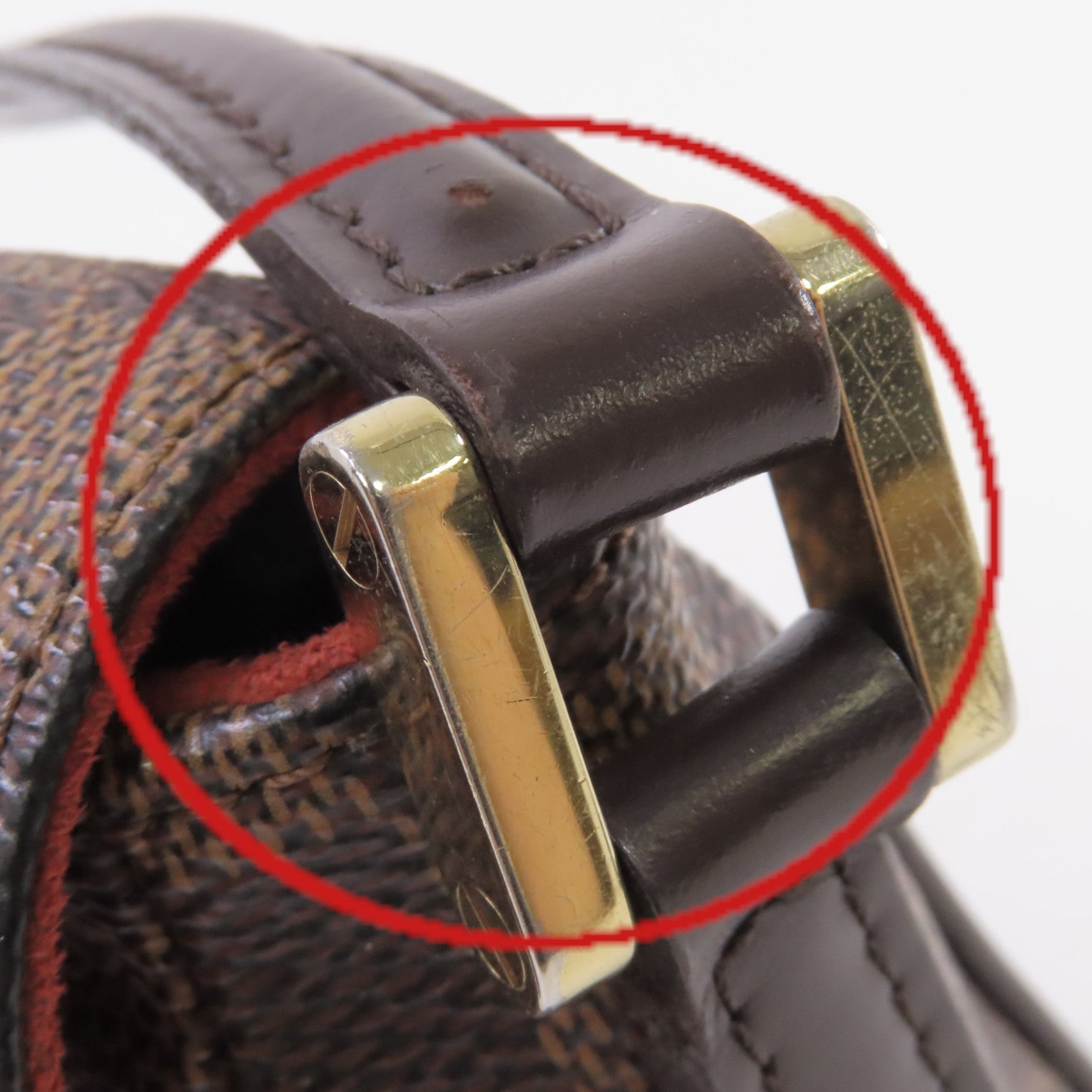LOUIS VUITTON Damier Ebene Recoleta Hand Bag金扣肩背袋啡色