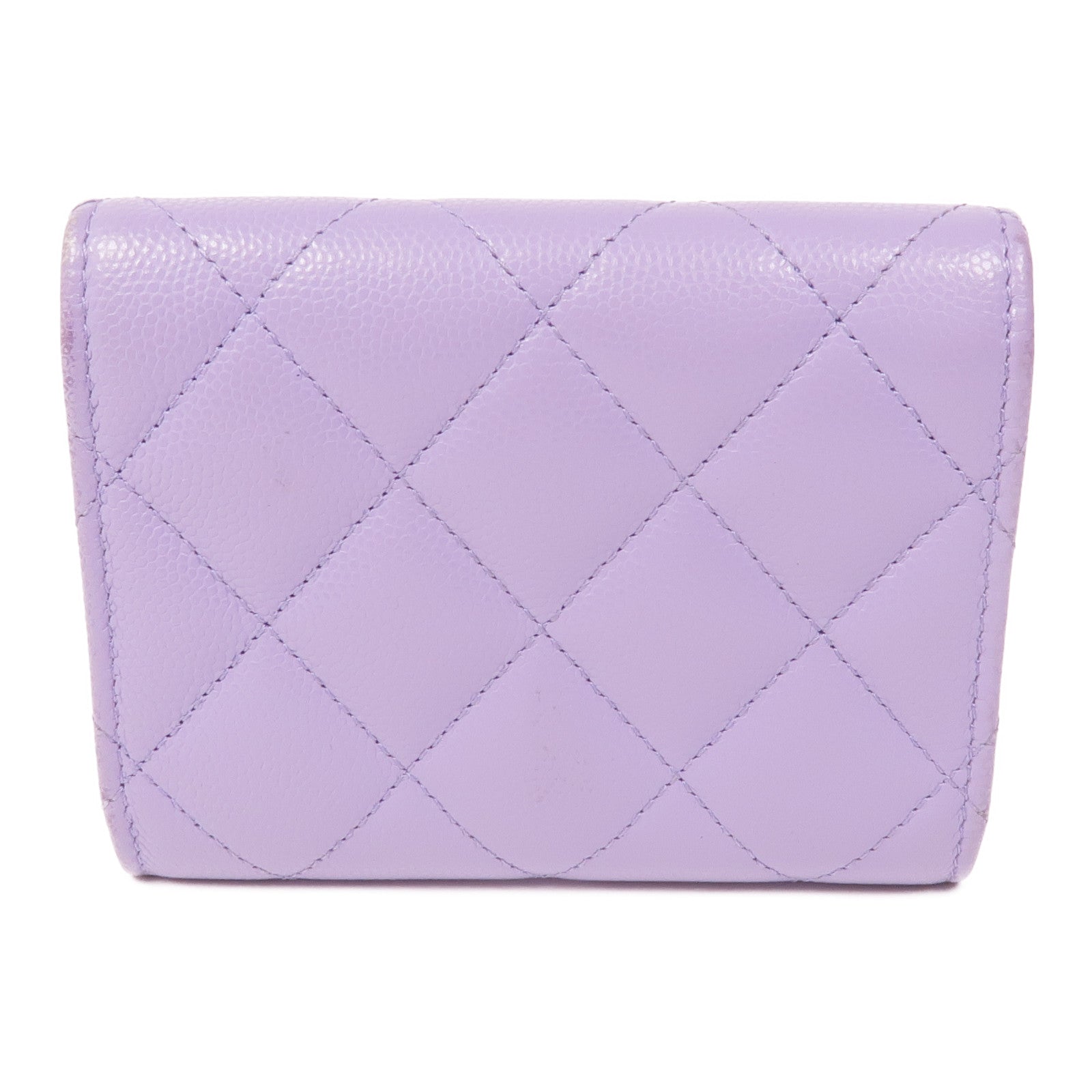 CHANEL 牛皮皮革Wallet金扣錢包