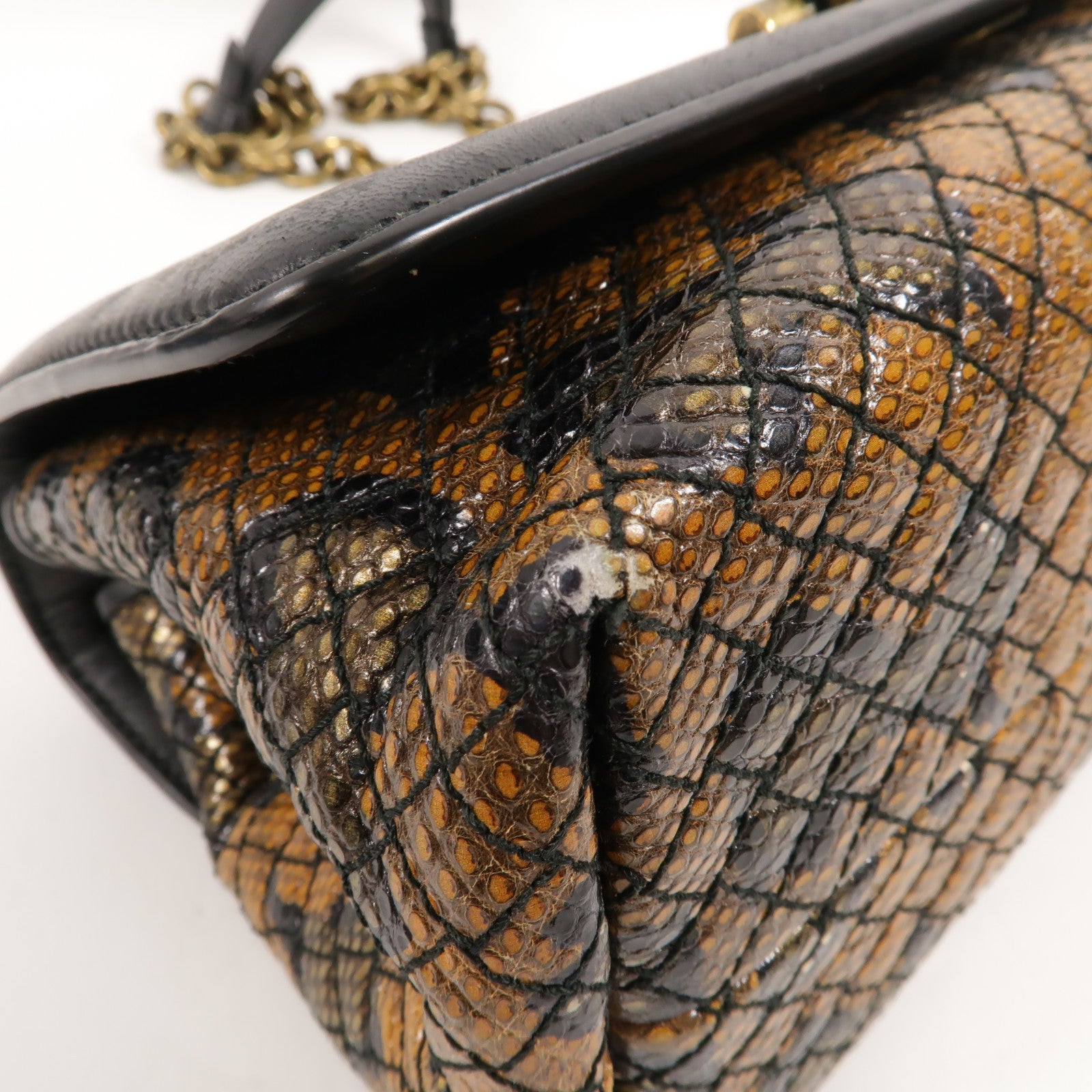 BOTTEGA VENETA 牛皮皮革/蛇皮皮革Olimpia Knot手挽肩背兩用袋