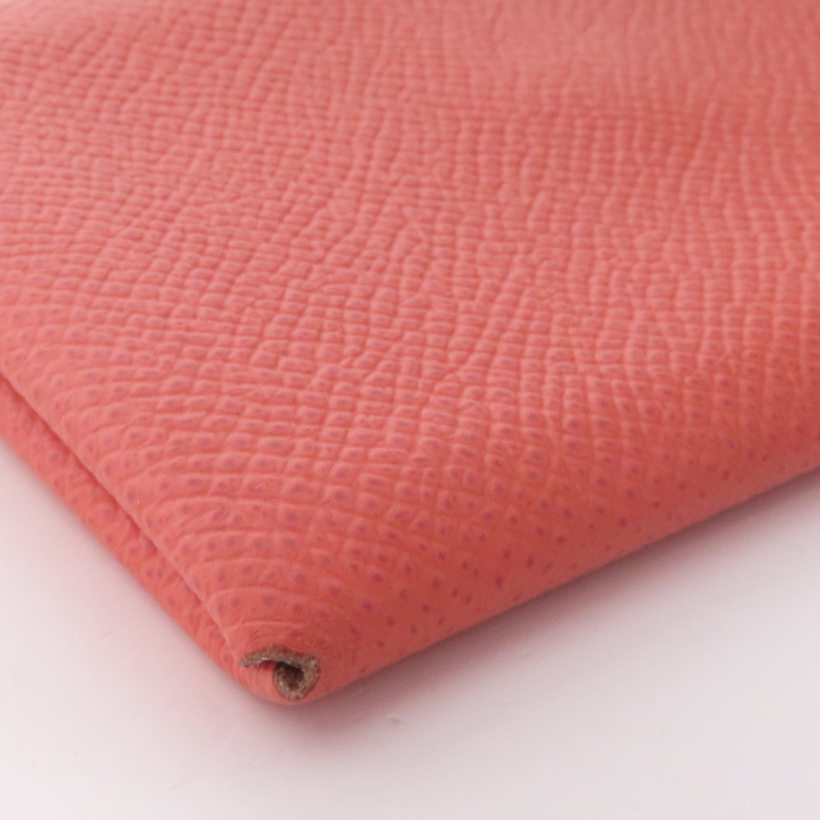 HERMES Epsom皮革Calvi銀扣卡片套