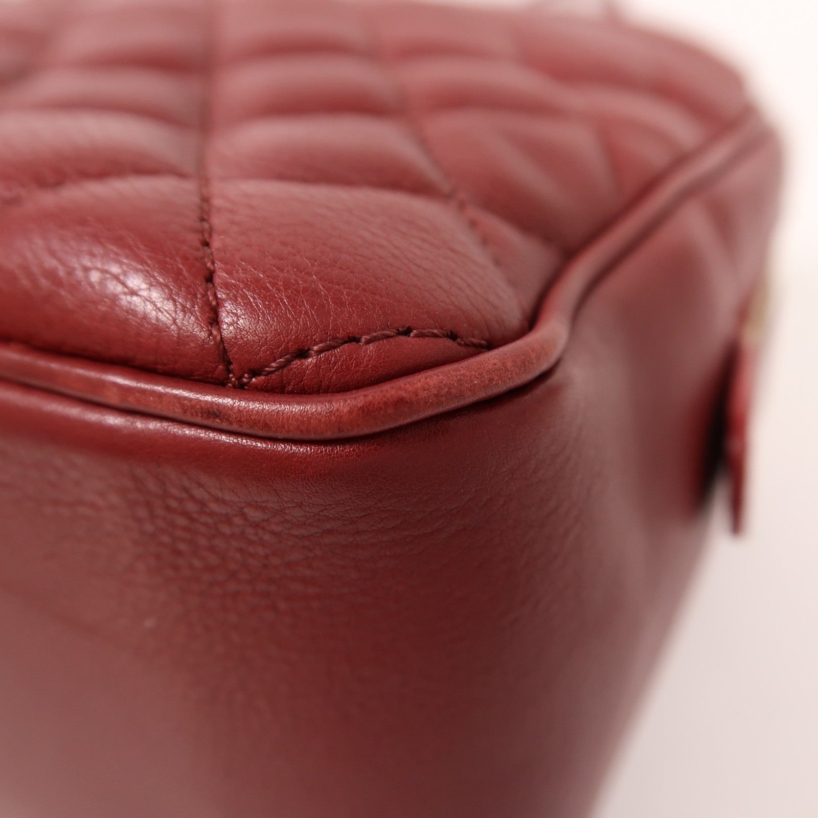 CHANEL 牛皮皮革2 Way Shoulder金扣手挽肩背兩用袋