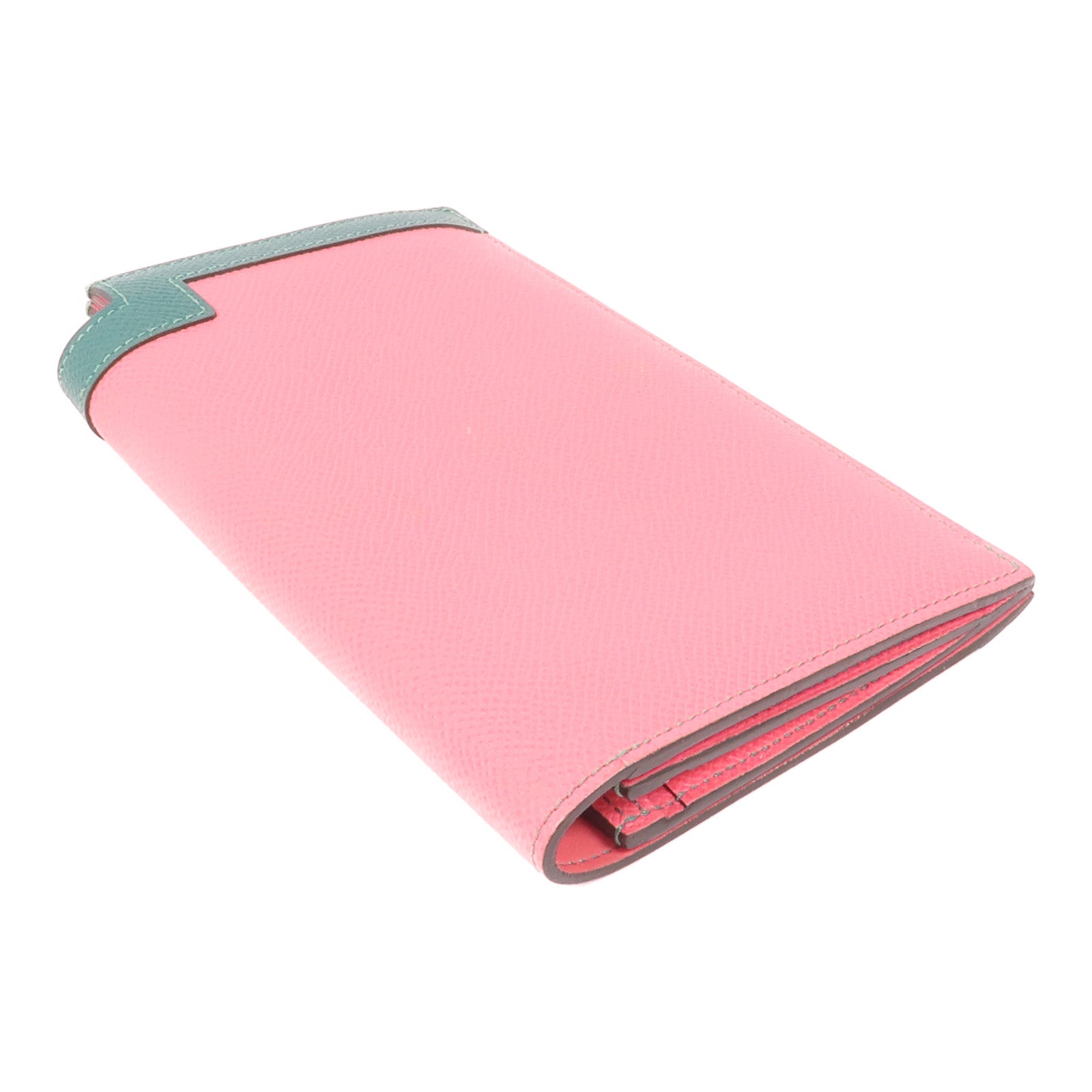 HERMES PHW Camail Long Wallet Veau Epsom Leather Rose Azalee