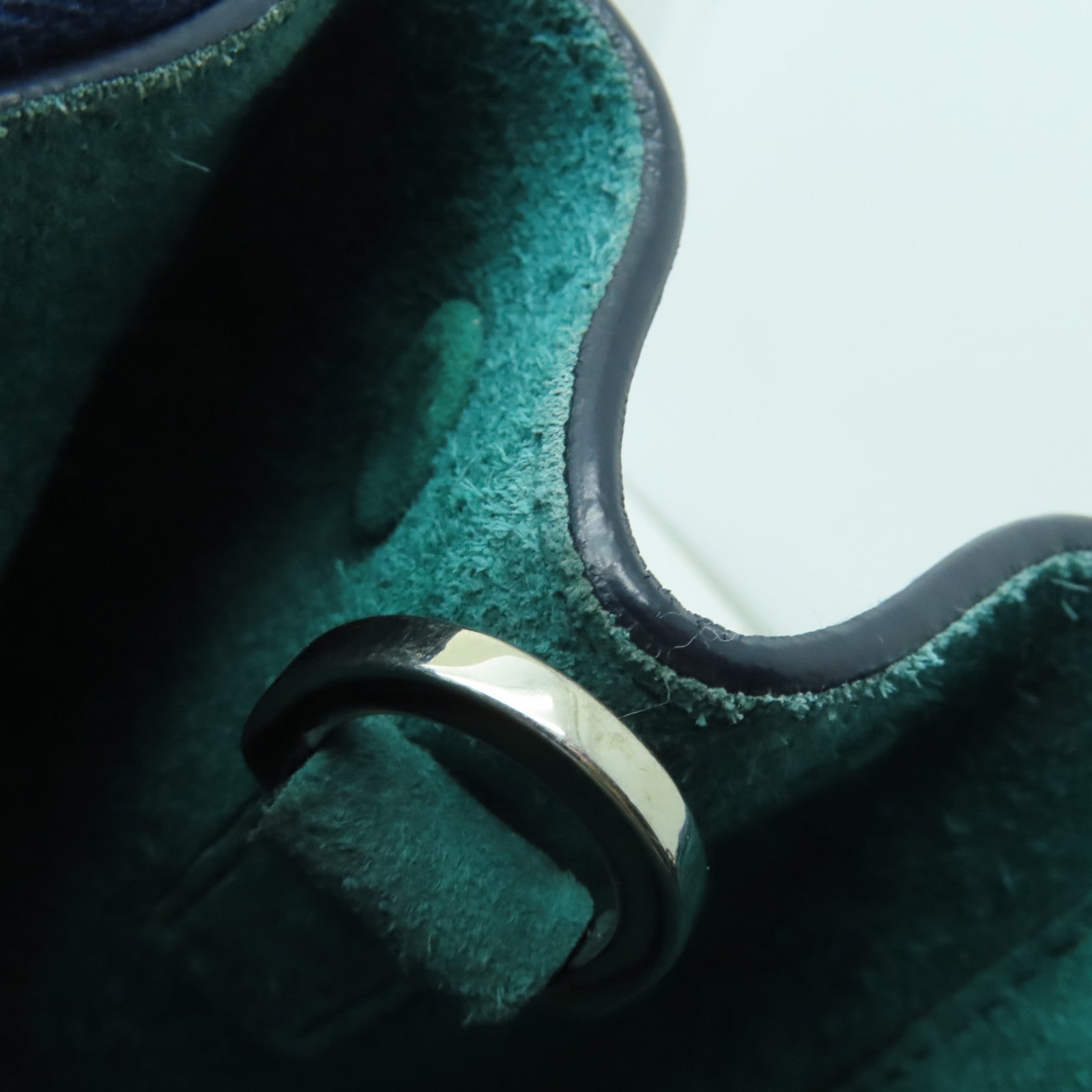 PRADA 牛皮皮革2 Way Shoulder銀扣手挽肩背兩用袋藍色