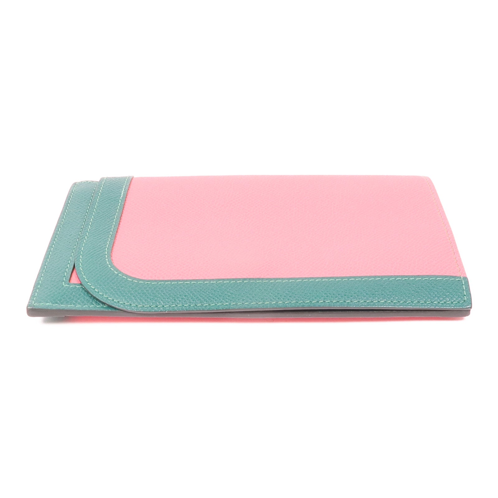 HERMES PHW Camail Long Wallet Veau Epsom Leather Rose Azalee