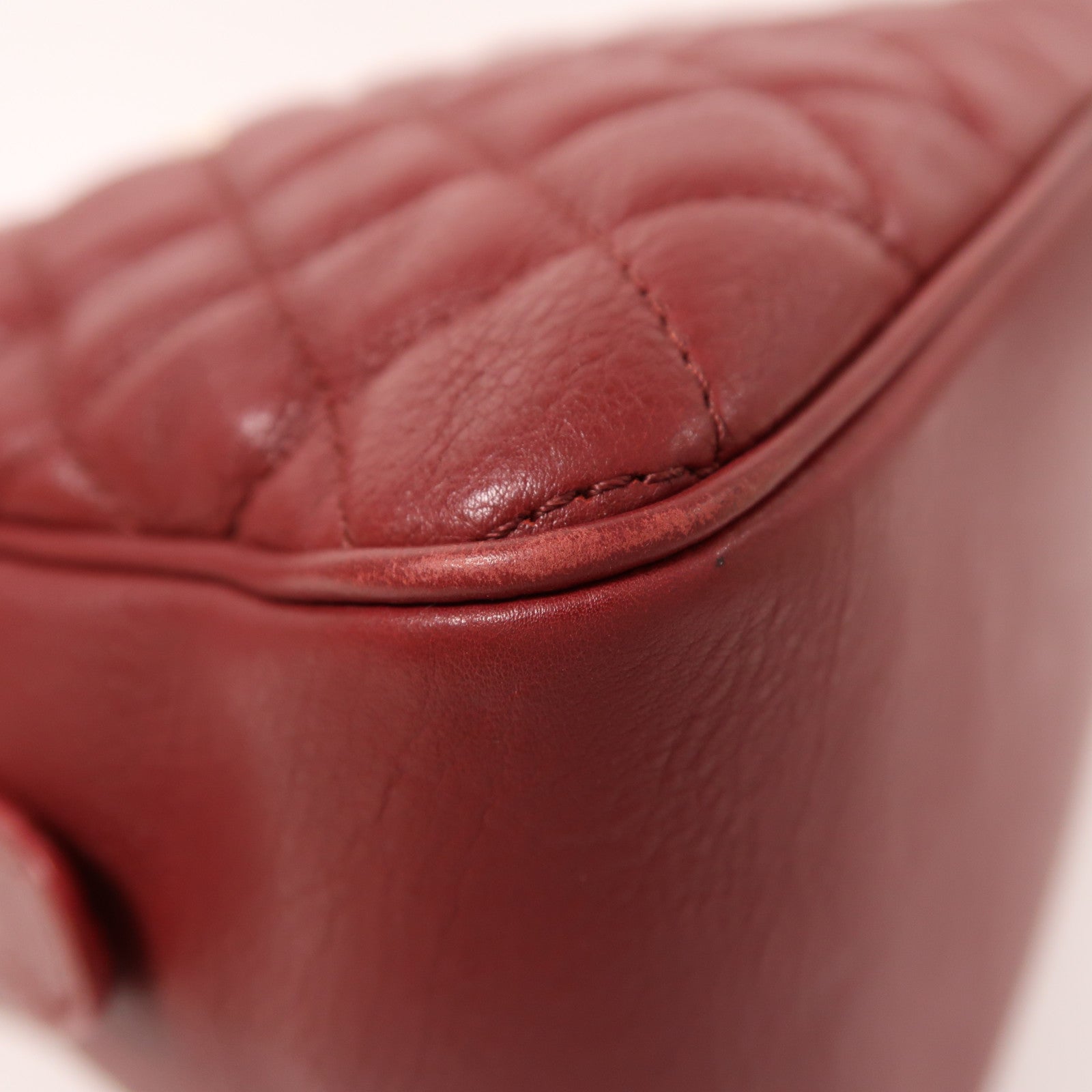 CHANEL 牛皮皮革2 Way Shoulder金扣手挽肩背兩用袋