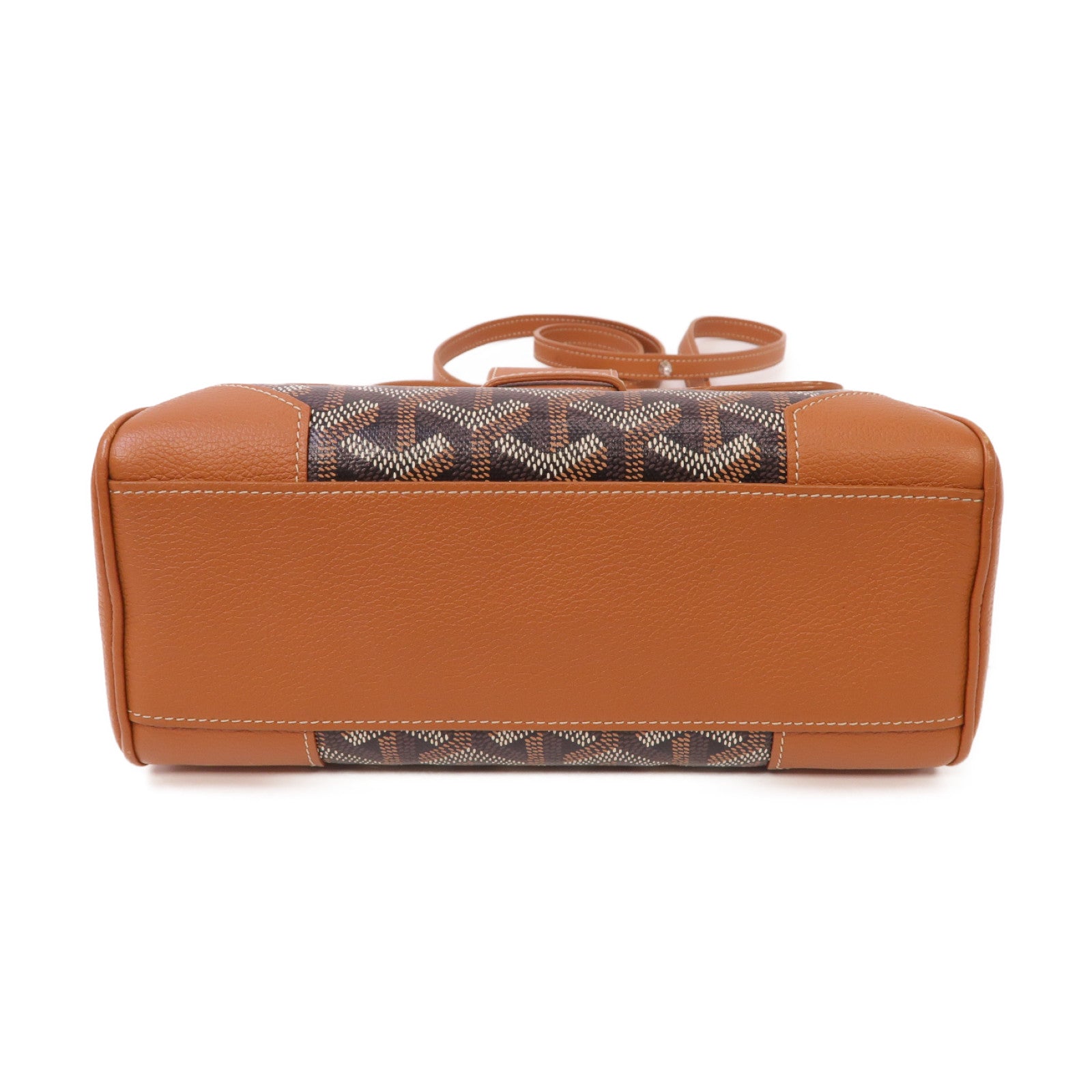 GOYARD 【激減優惠】塗層帆布/牛皮皮革Saigon Mini 2 Way Shoulder銀扣手挽肩背兩用袋黑色/啡色