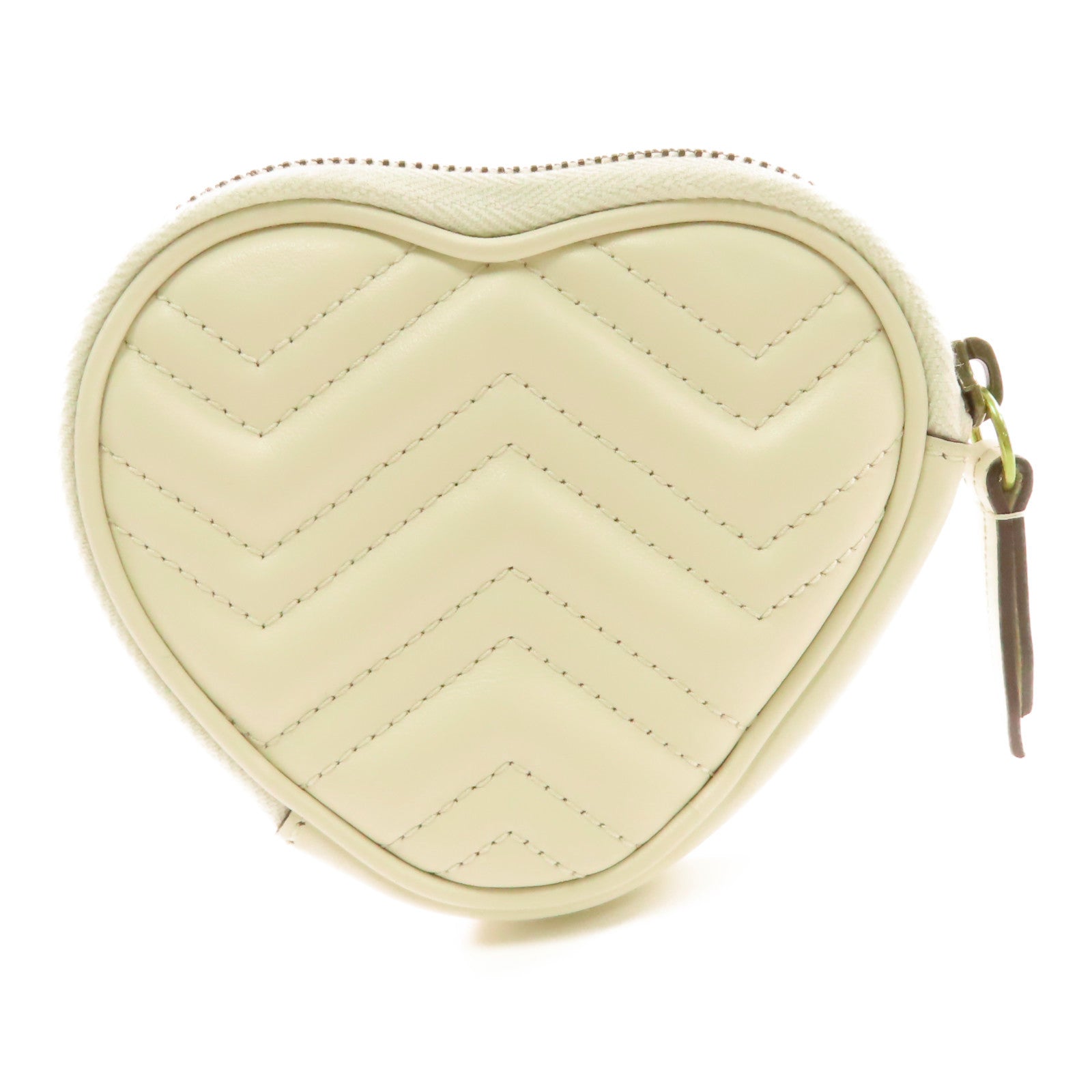 GUCCI 牛皮皮革Key Case金扣鎖匙包白色