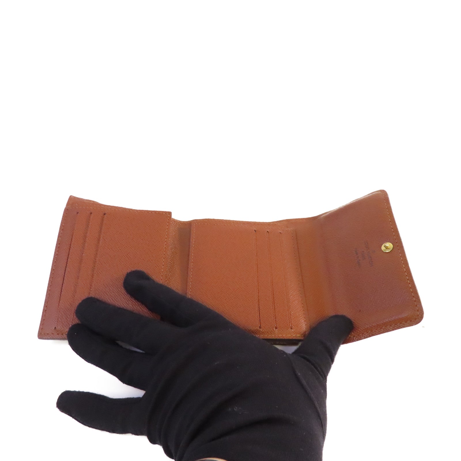 LOUIS VUITTON Monogram Short Wallet金扣短錢包啡色